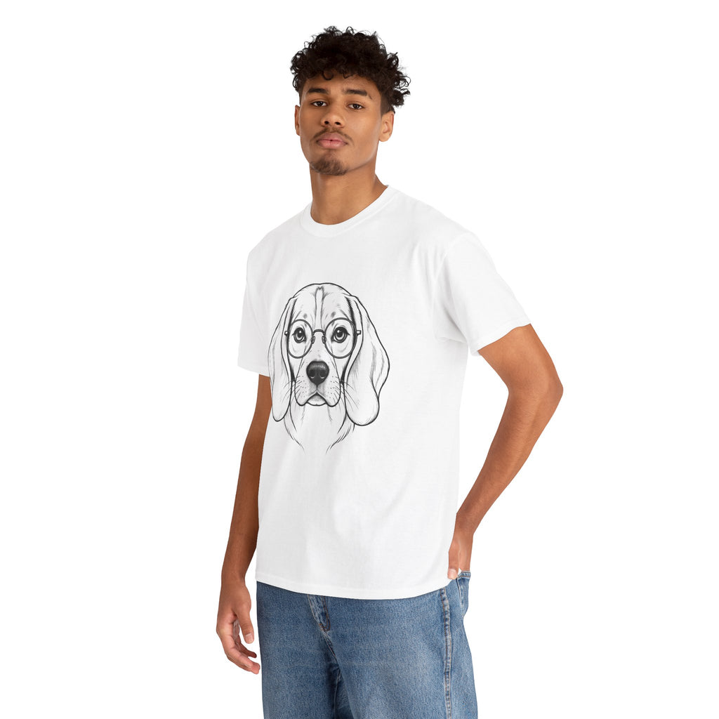 T-Shirt Beagle Humour – Portrait Beagle à Lunettes