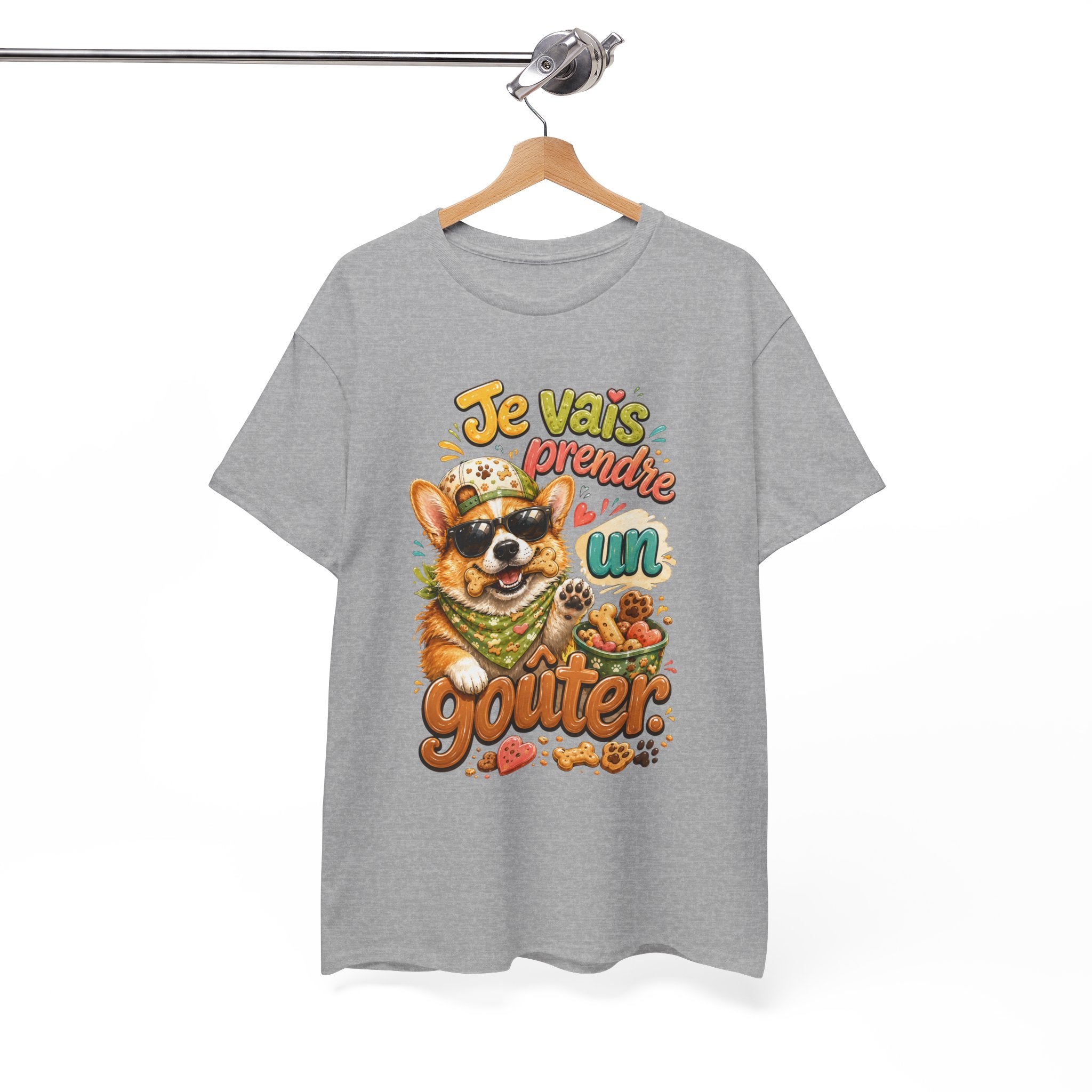 Corgi Snack Je vais prendre un goûter Cute French Dog Graphic T-Shirt