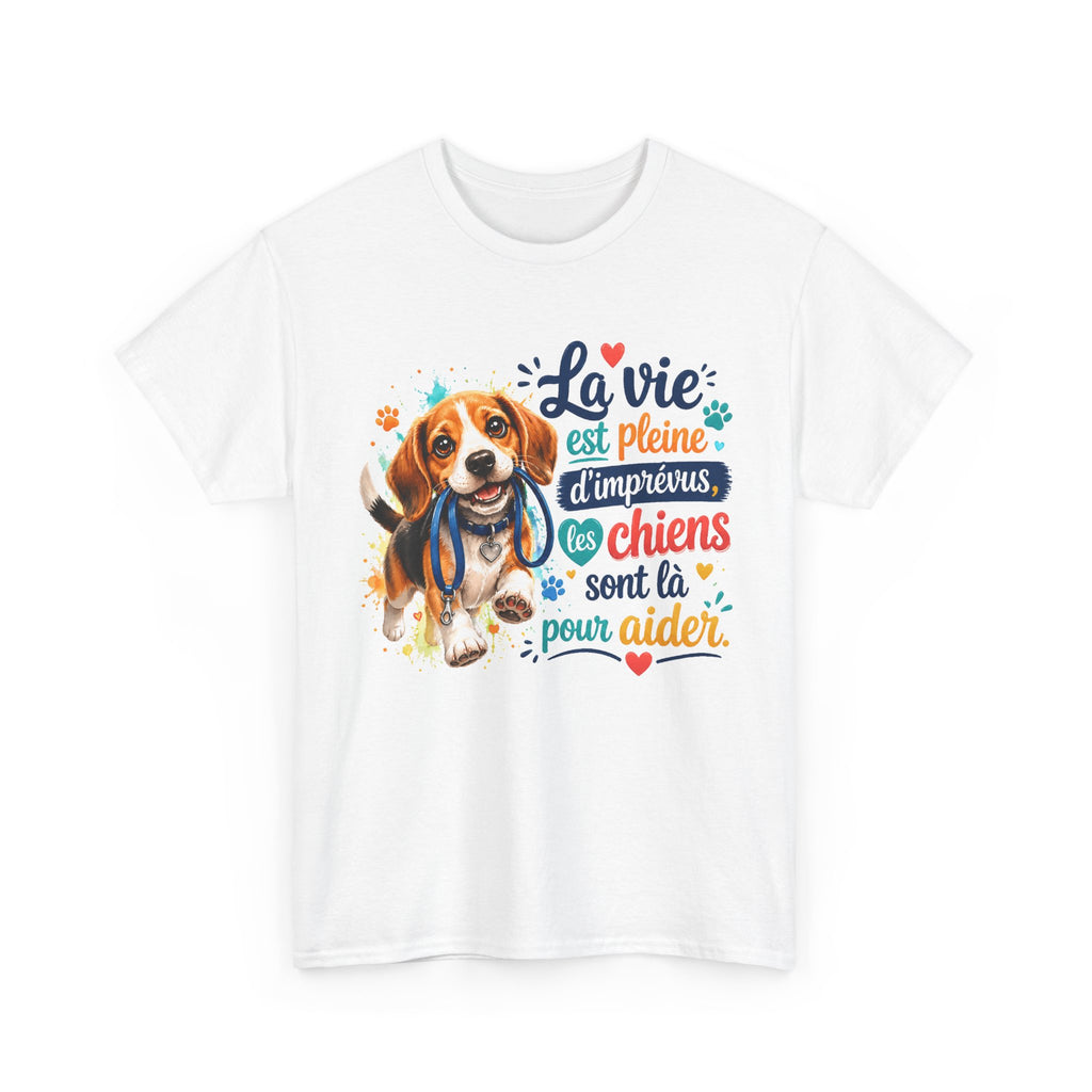 T-Shirt Beagle Humour – La Vie Est Pleine d’Imprévus