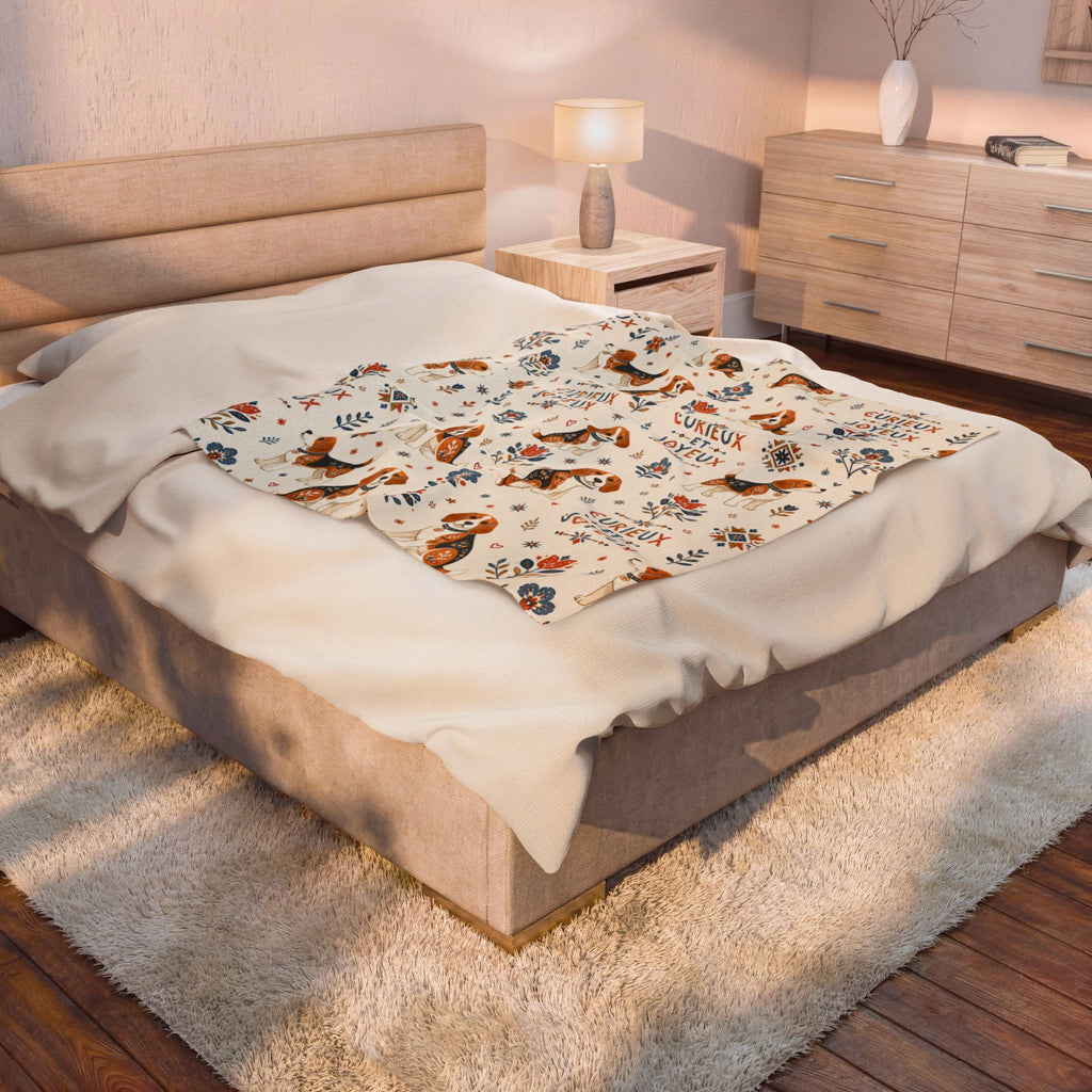 Couverture Velours Peluche Beagle - Chien Beagle