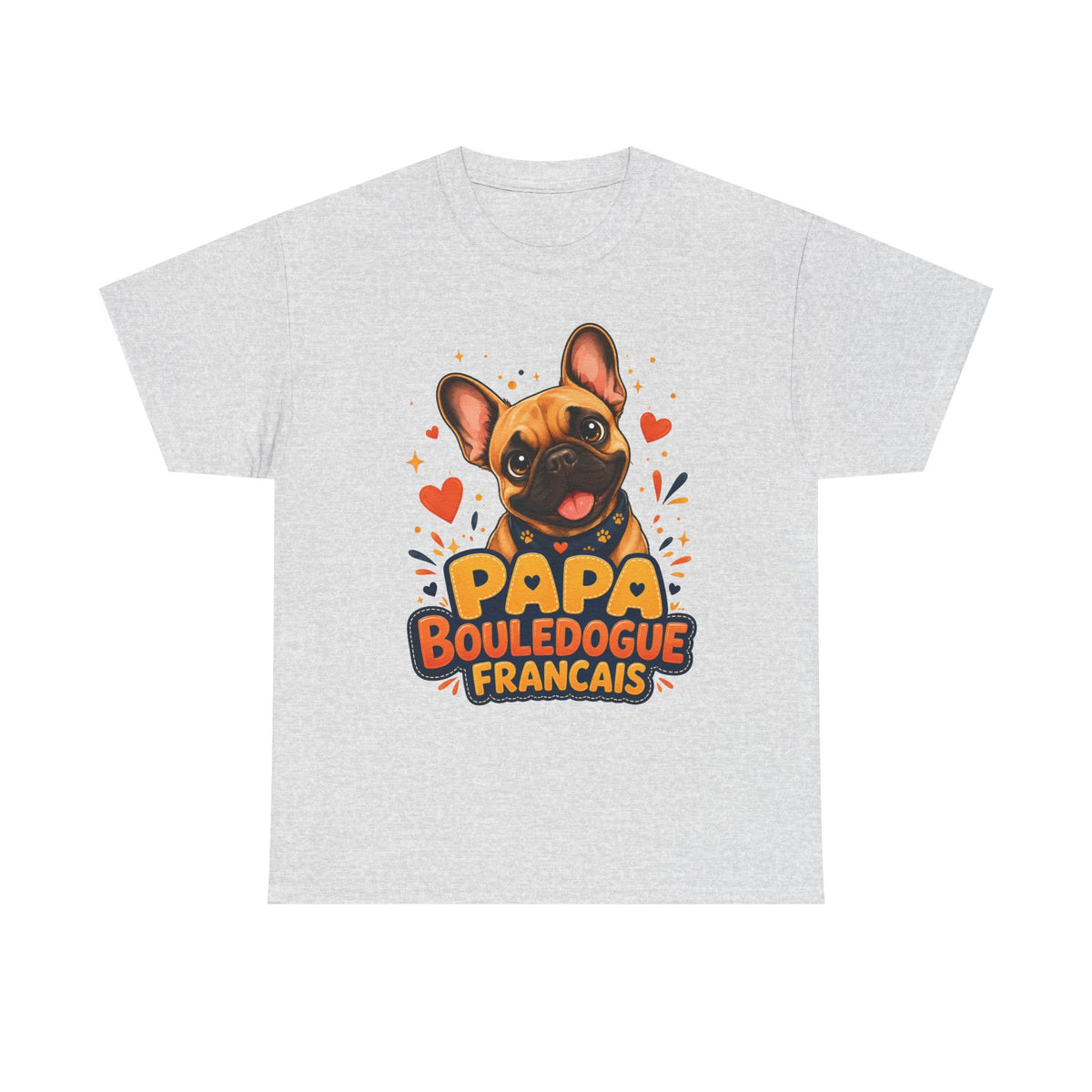T-Shirt Homme Bouledogue Français – Papa Frenchie Cadeau