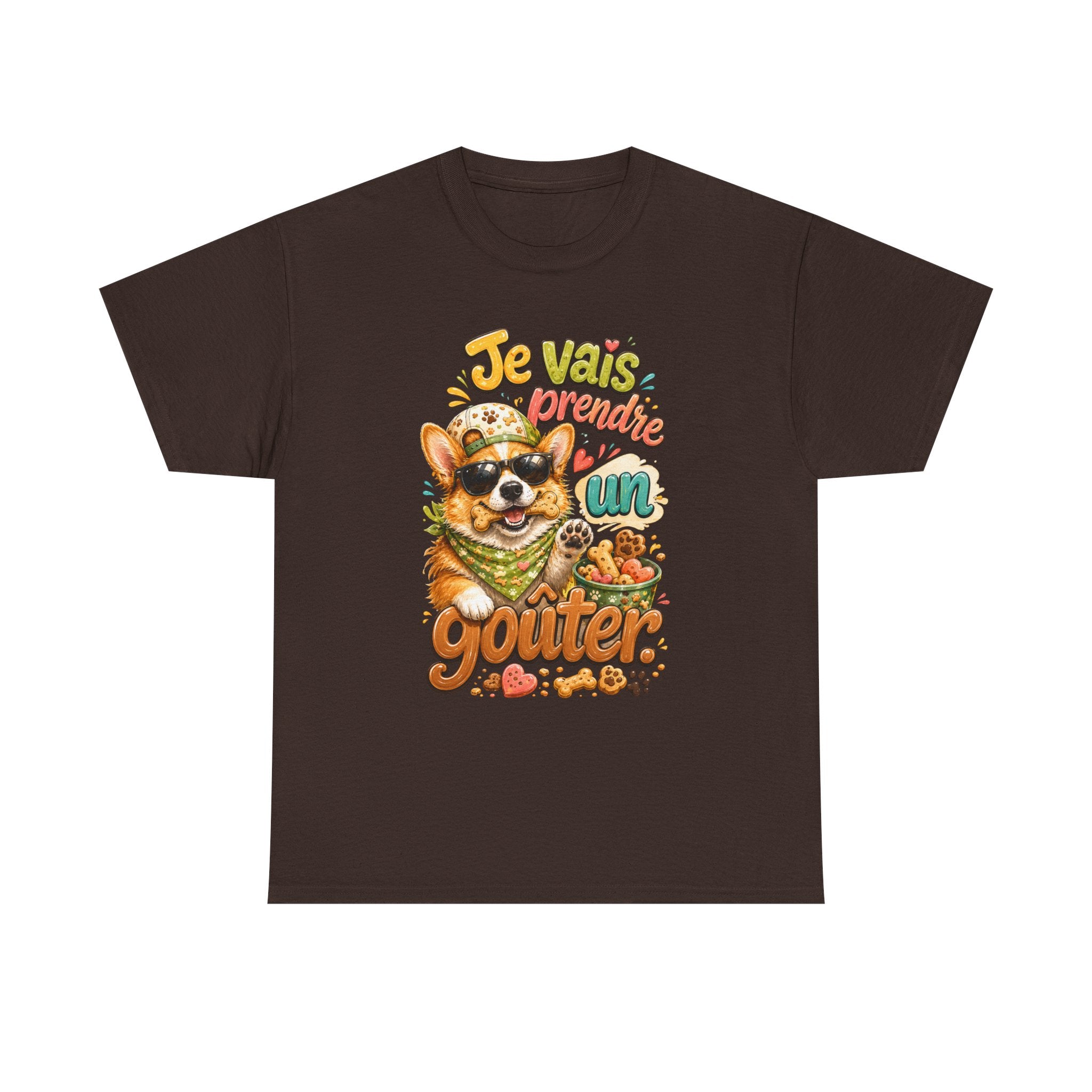 Corgi Snack Je vais prendre un goûter Cute French Dog Graphic T-Shirt