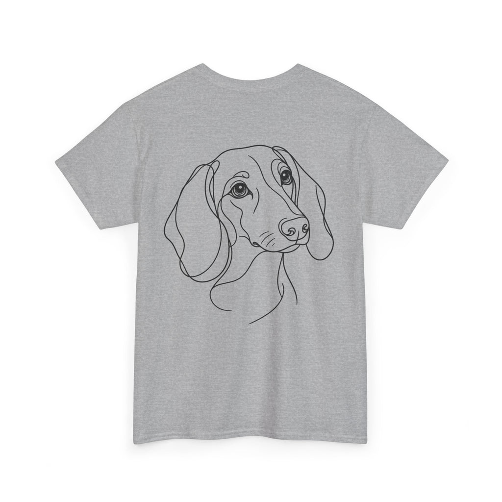T-Shirt Teckel – Illustration Trait Recto Verso