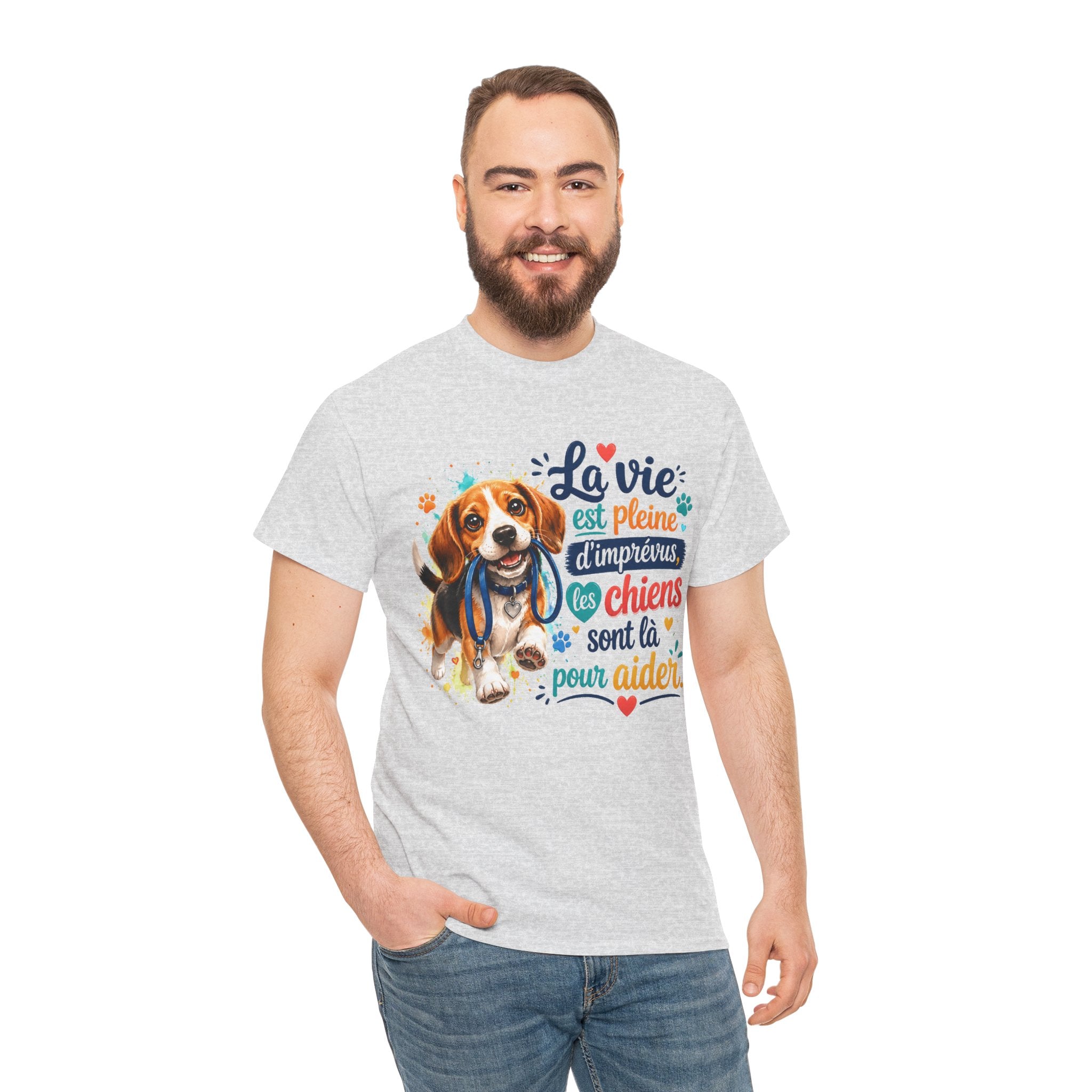 T-Shirt Beagle Humour – La Vie Est Pleine d’Imprévus