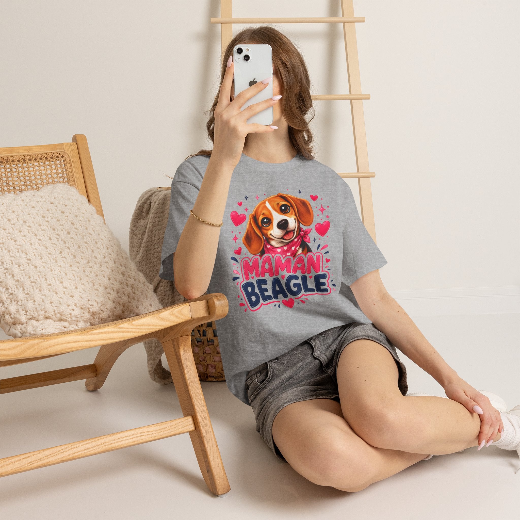 T-Shirt Femme Beagle – Maman Beagle Cadeau