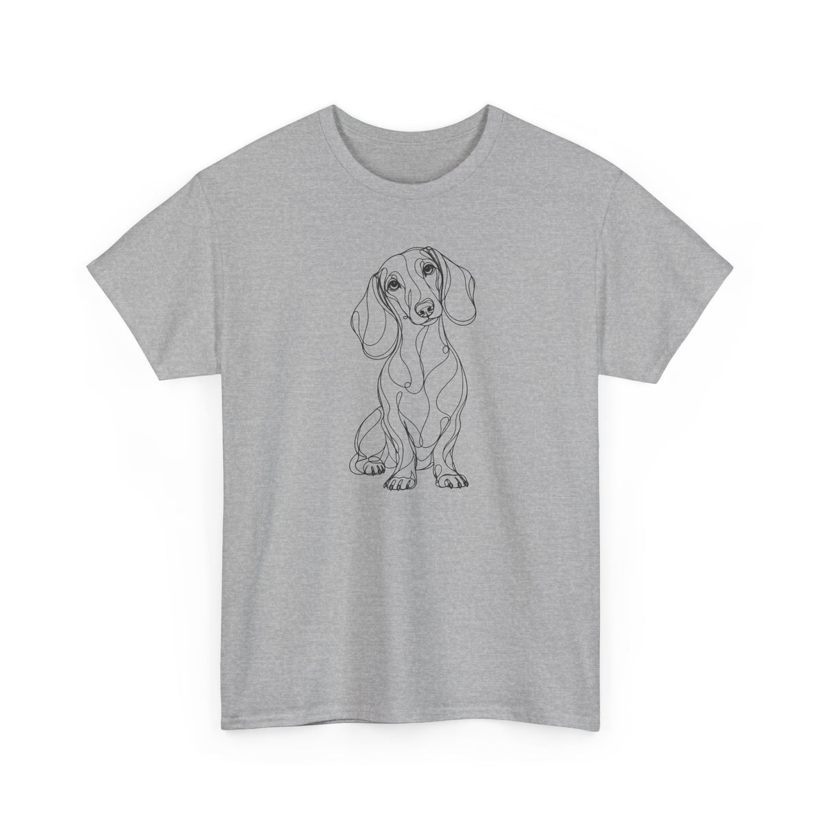 T-Shirt Teckel – Illustration Trait Recto Verso