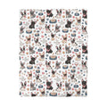 French Bulldog Pattern Duvet Cover Cute Puppy Print Microfiber Bedding