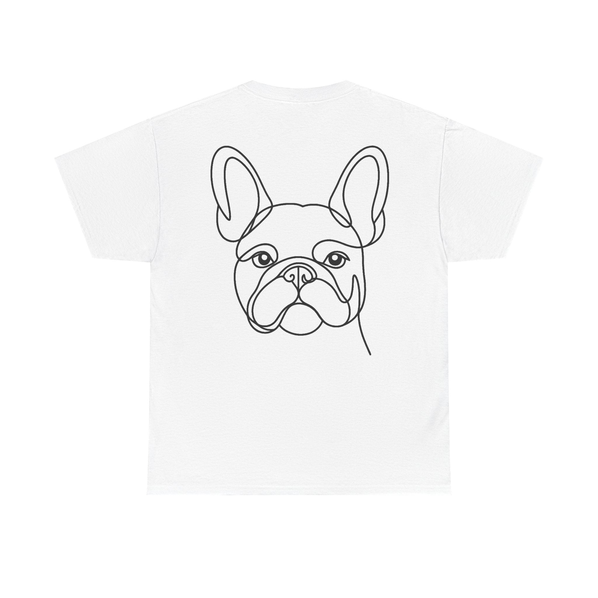 T-Shirt Bouledogue Français – Illustration Trait Recto Verso