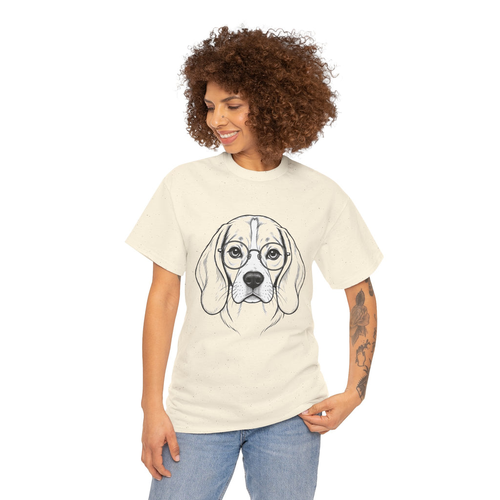 T-Shirt Beagle Humour – Portrait Beagle à Lunettes