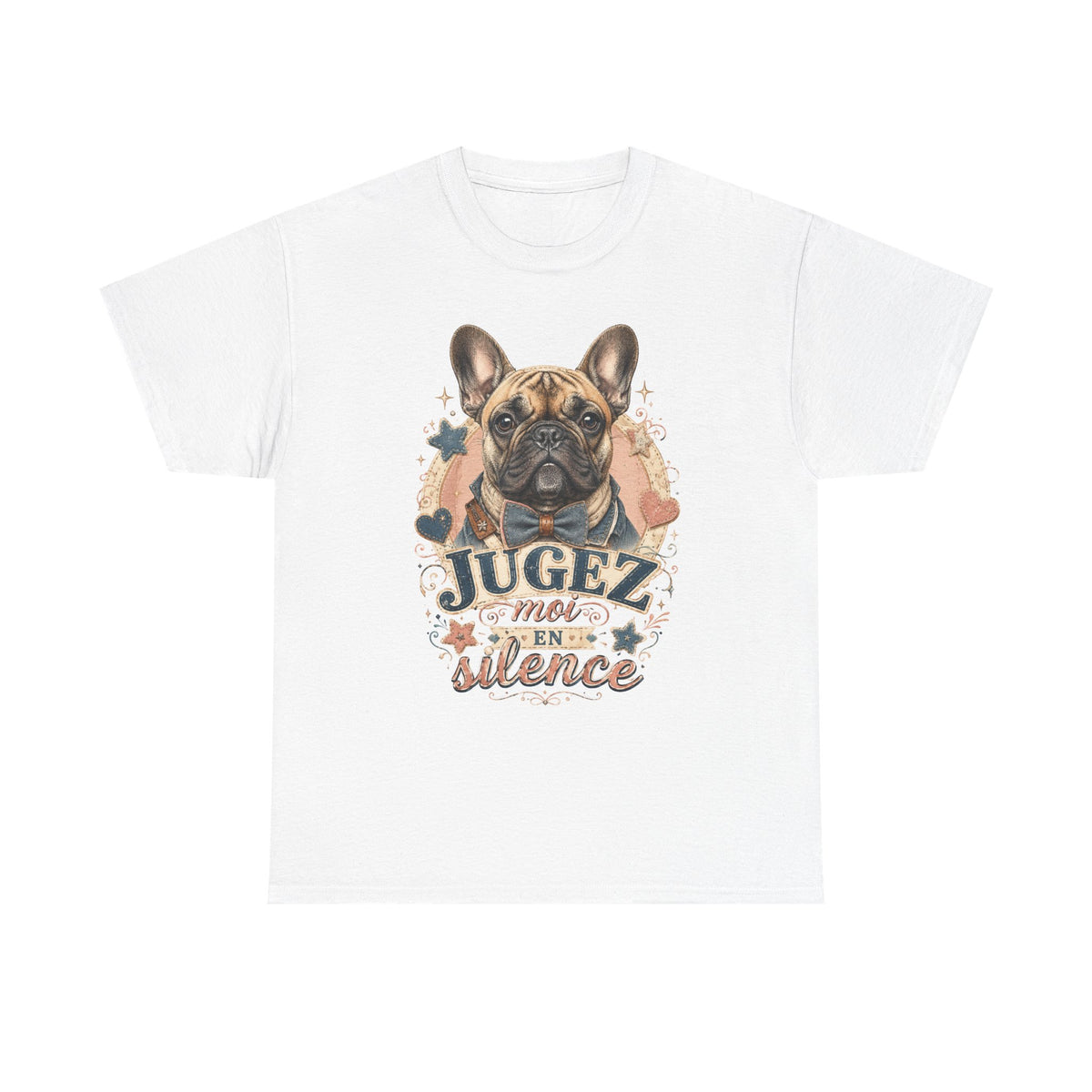 T-Shirt Bouledogue Français Humour – Jugez-Moi En Silence