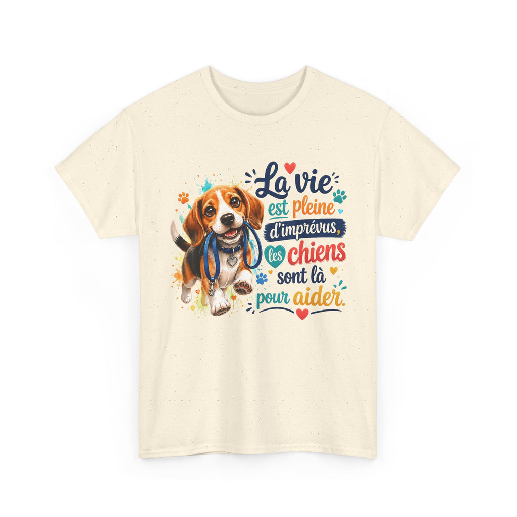 T-Shirt Beagle Humour – La Vie Est Pleine d’Imprévus