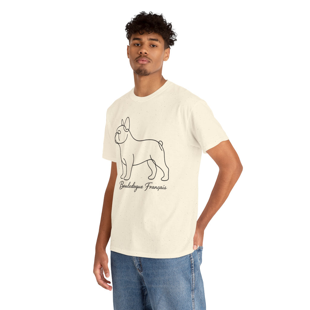 T-Shirt Bouledogue Français – Illustration Trait Recto Verso