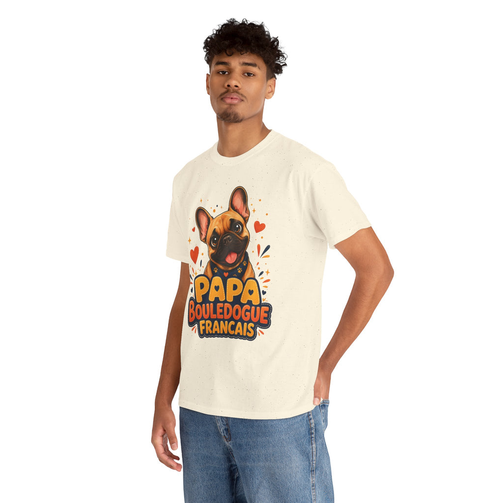 T-Shirt Homme Bouledogue Français – Papa Frenchie Cadeau