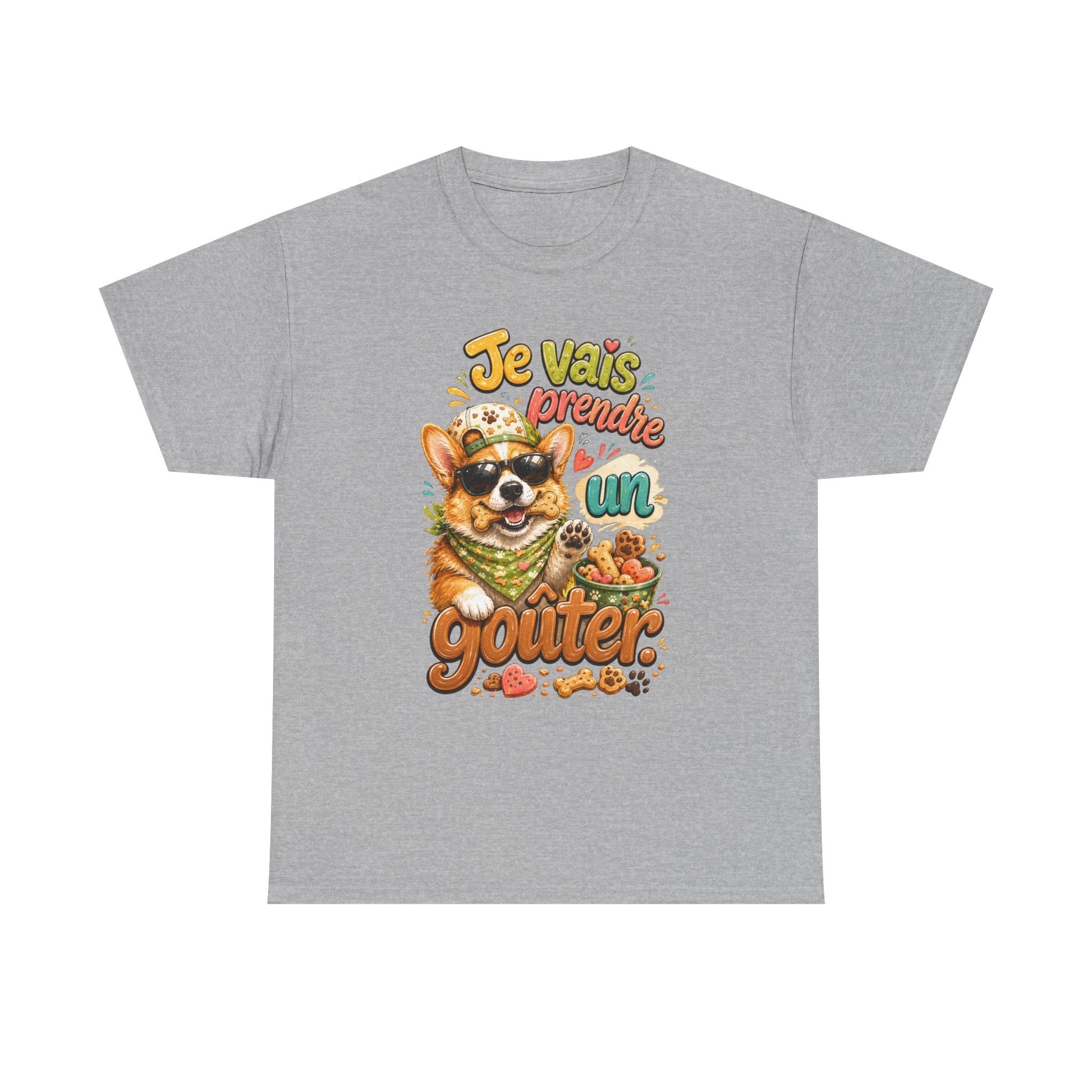 Corgi Snack Je vais prendre un goûter Cute French Dog Graphic T-Shirt