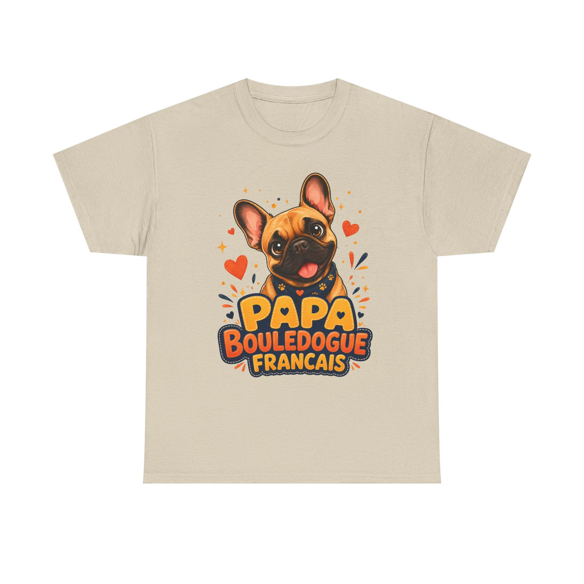 T-Shirt Homme Bouledogue Français – Papa Frenchie Cadeau