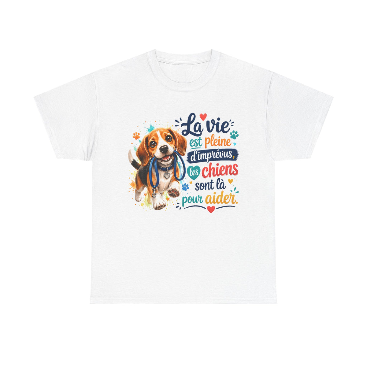 T-Shirt Beagle Humour – La Vie Est Pleine d’Imprévus