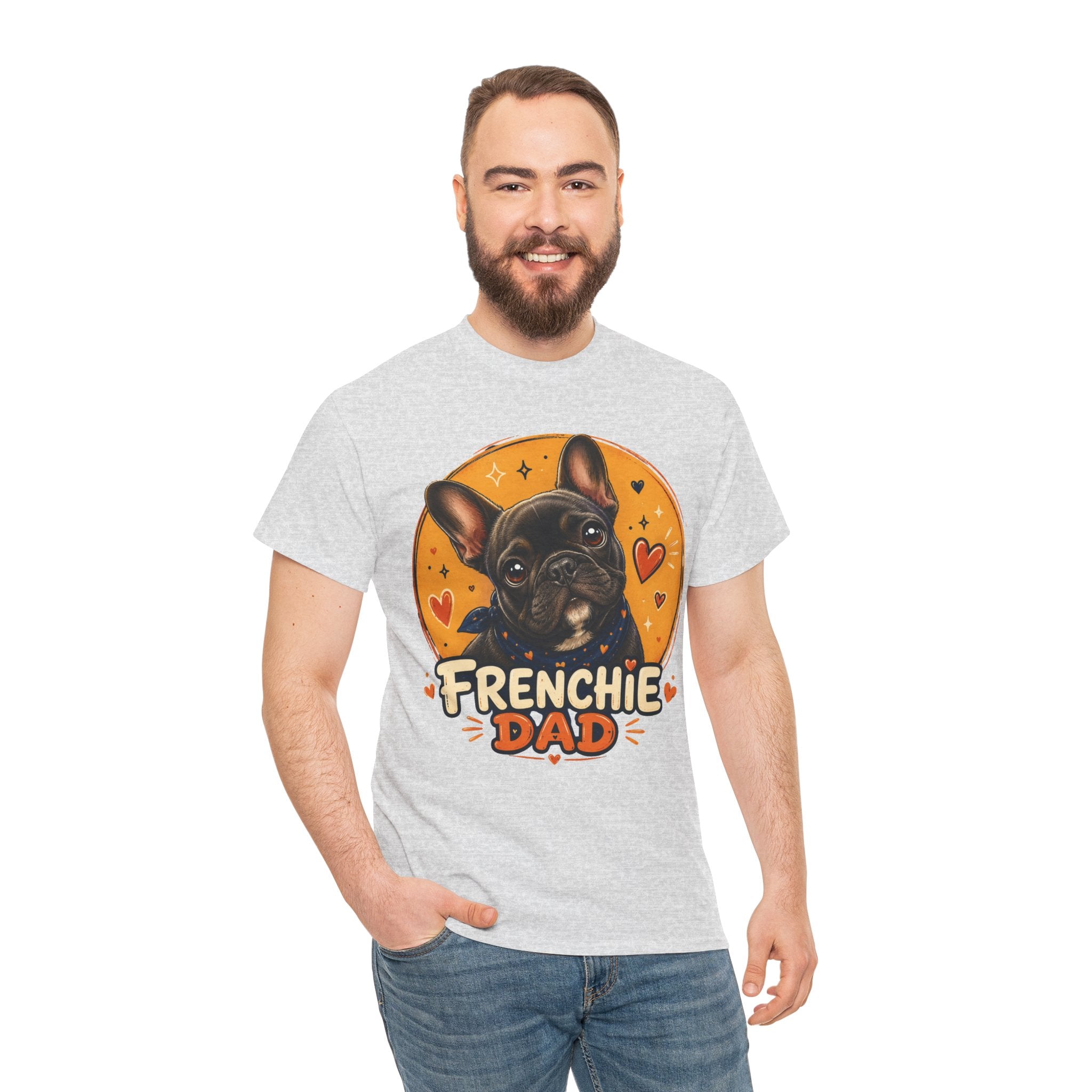 T-Shirt Homme Bouledogue Français – Papa Frenchie Graphique
