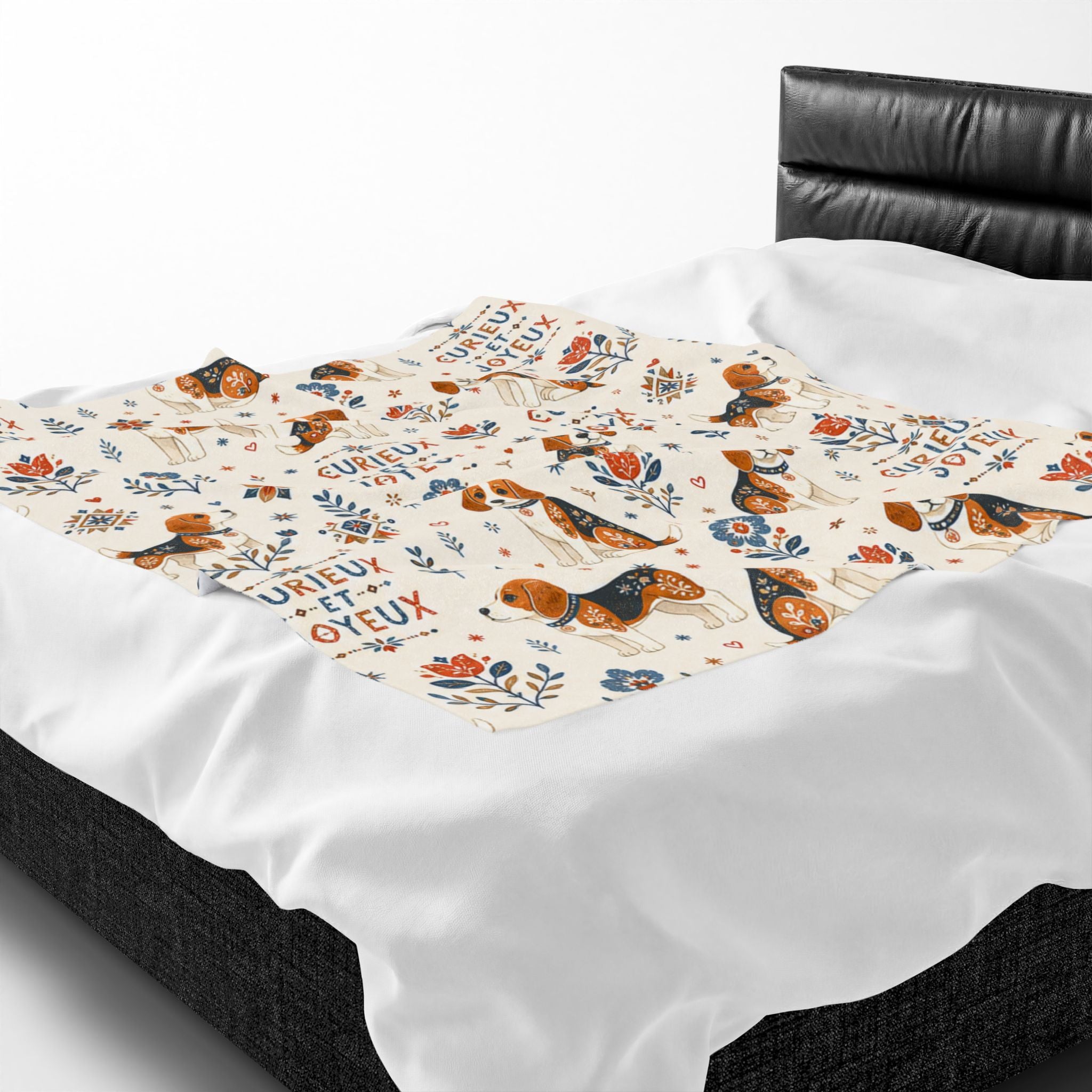 Couverture Velours Peluche Beagle - Chien Beagle