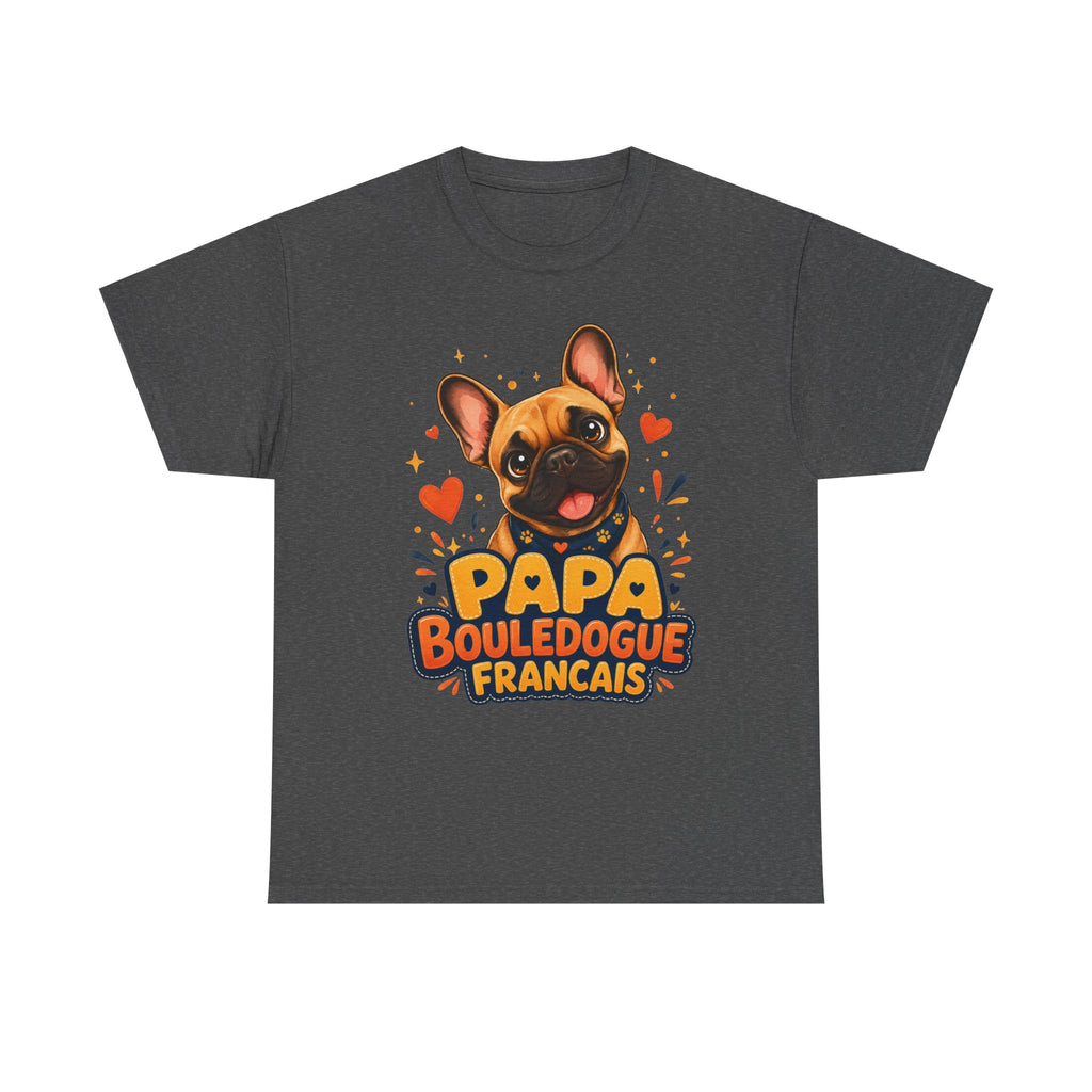 T-Shirt Homme Bouledogue Français – Papa Frenchie Cadeau