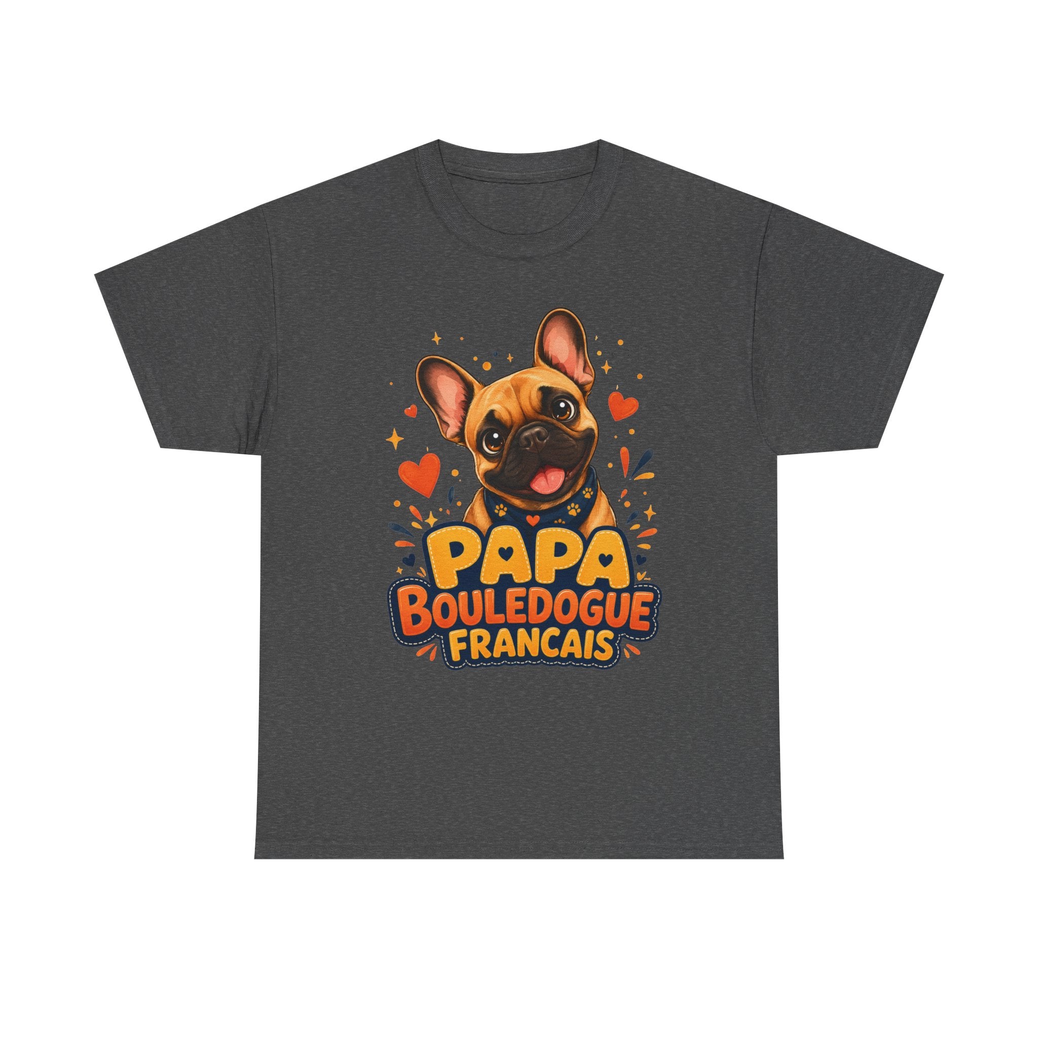 T-Shirt Homme Bouledogue Français – Papa Frenchie Cadeau