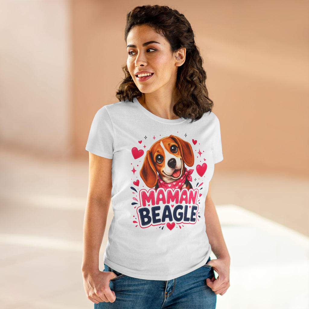 T‑Shirt Femme Beagle - Maman Beagle
