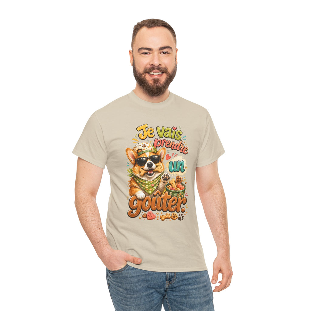 Corgi Snack Je vais prendre un goûter Cute French Dog Graphic T-Shirt