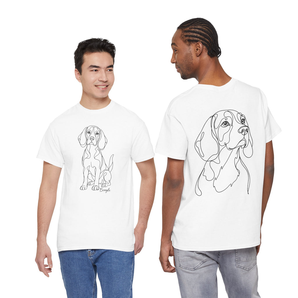T-Shirt Beagle – Illustration Trait Recto Verso