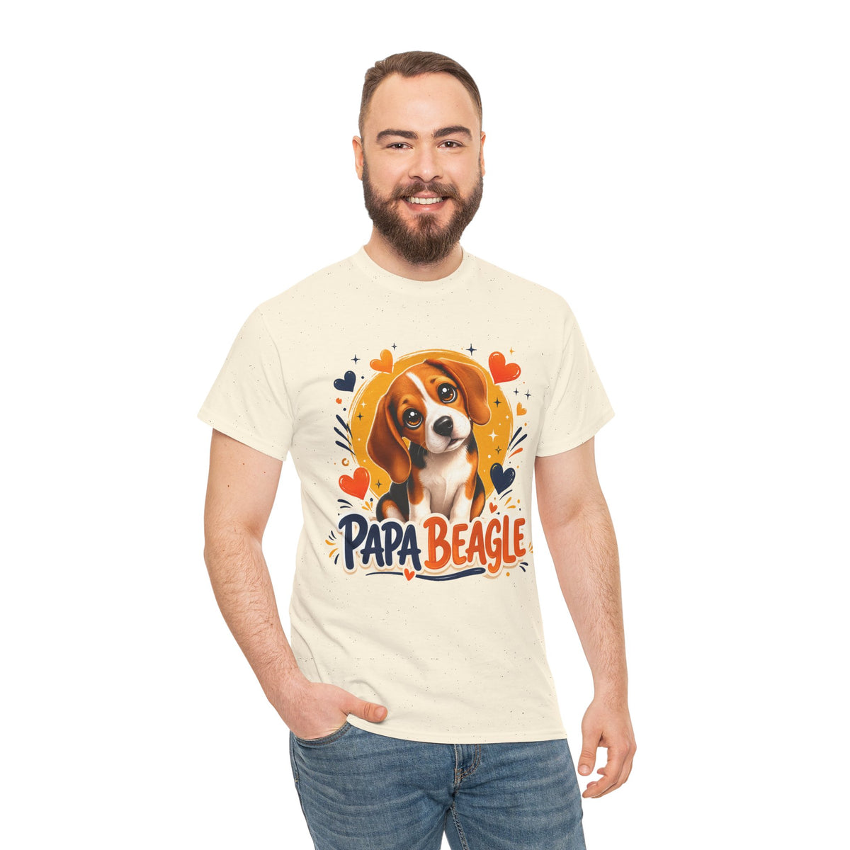 T-Shirt Homme Beagle – Papa Beagle Cadeau Fête des Pères
