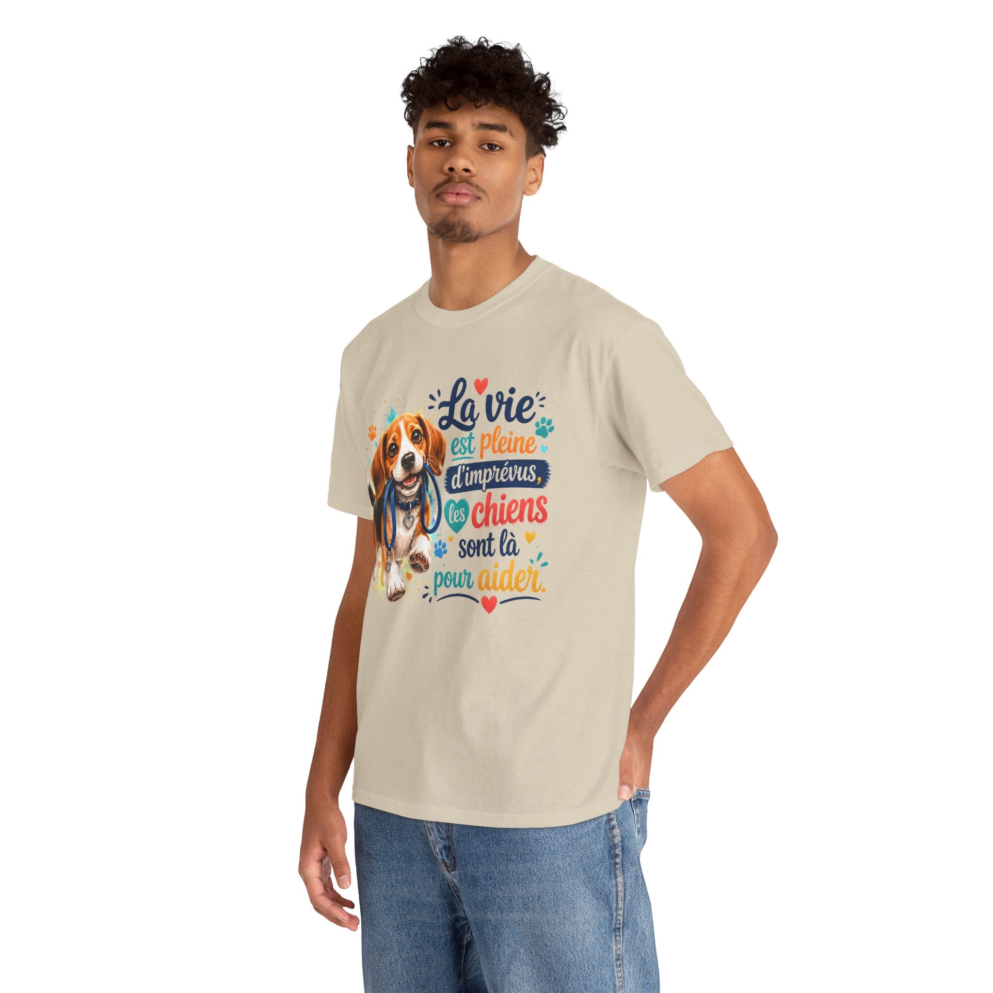 T-Shirt Beagle Humour – La Vie Est Pleine d’Imprévus
