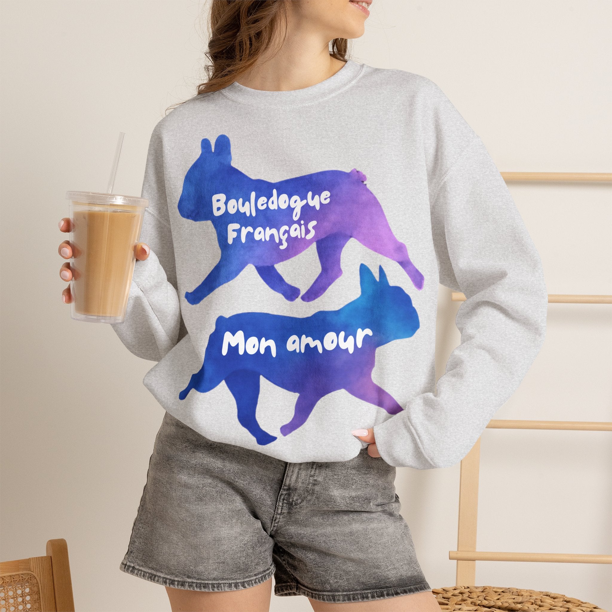 Sweatshirt Bouledogue Français – Bouledogue Français Mon Amour
