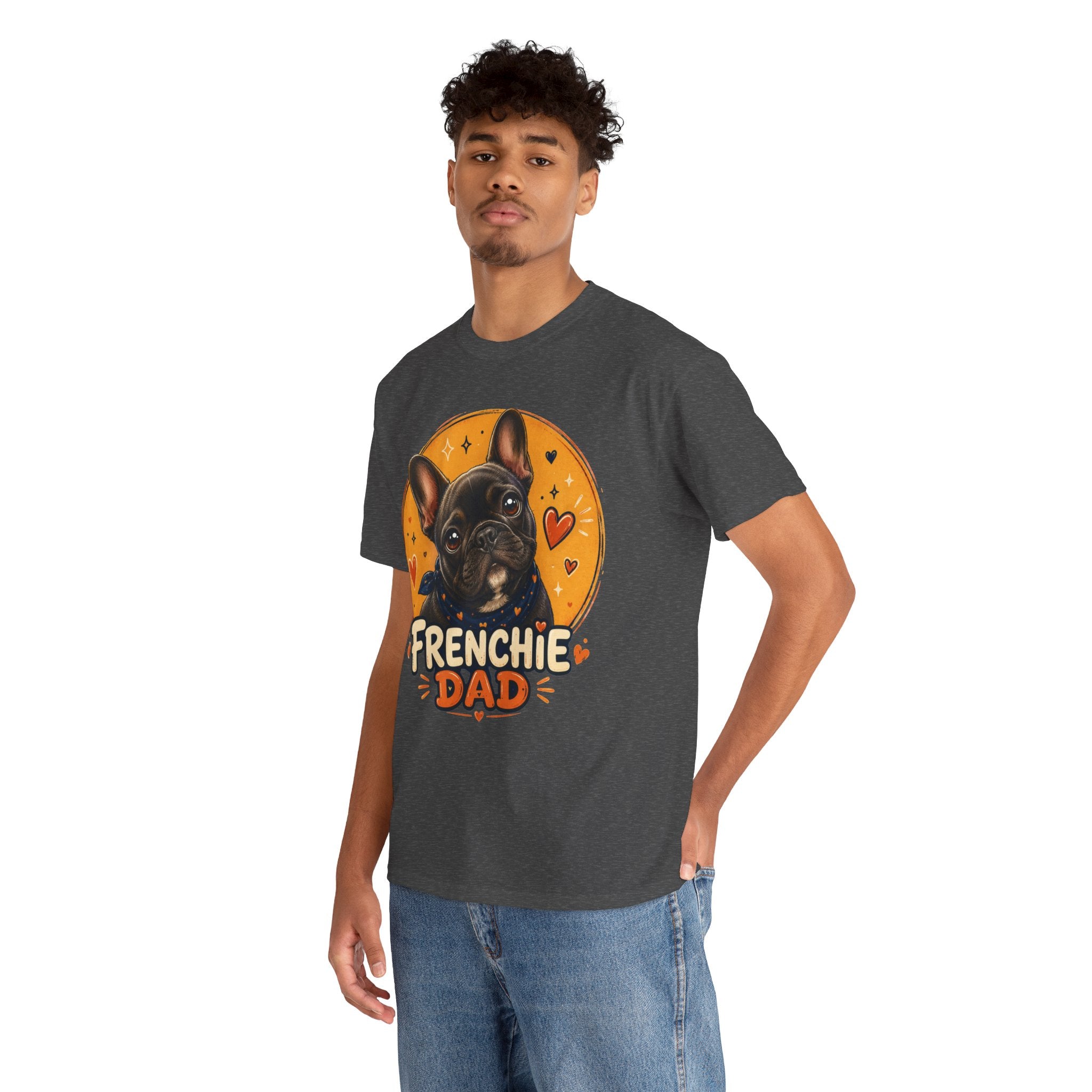 T-Shirt Homme Bouledogue Français – Papa Frenchie Graphique