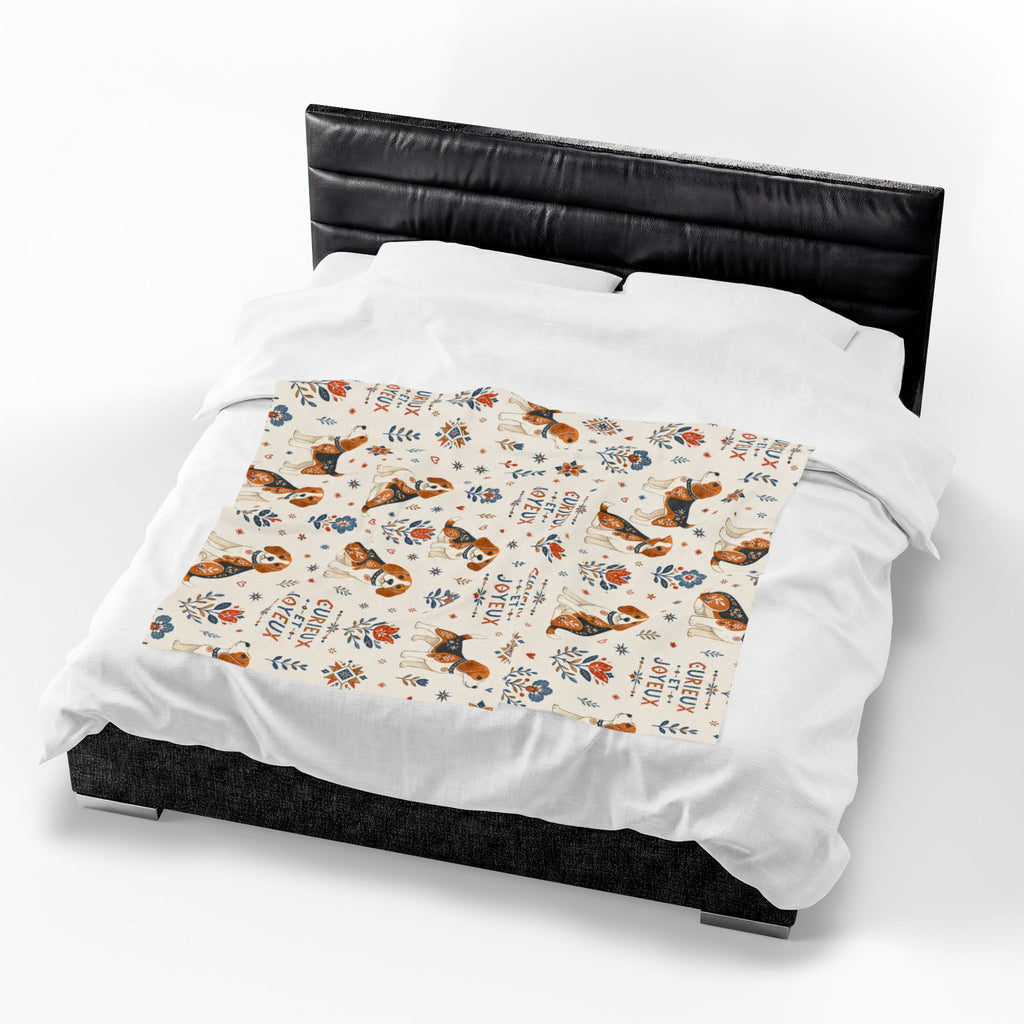 Couverture Velours Peluche Beagle - Chien Beagle