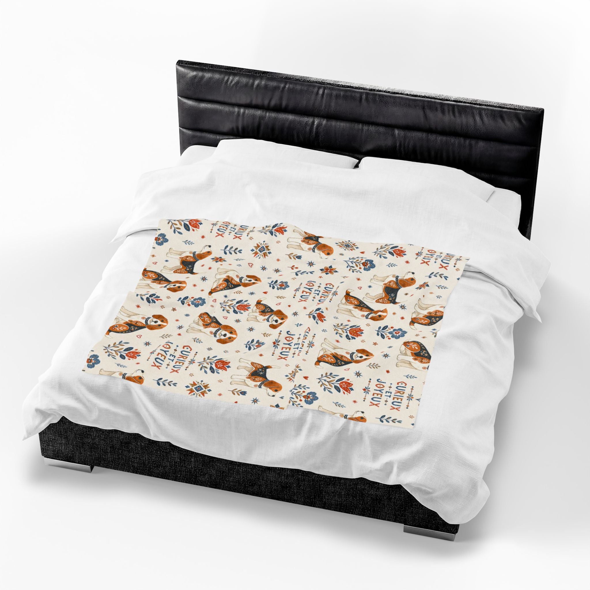 Couverture Velours Peluche Beagle - Chien Beagle