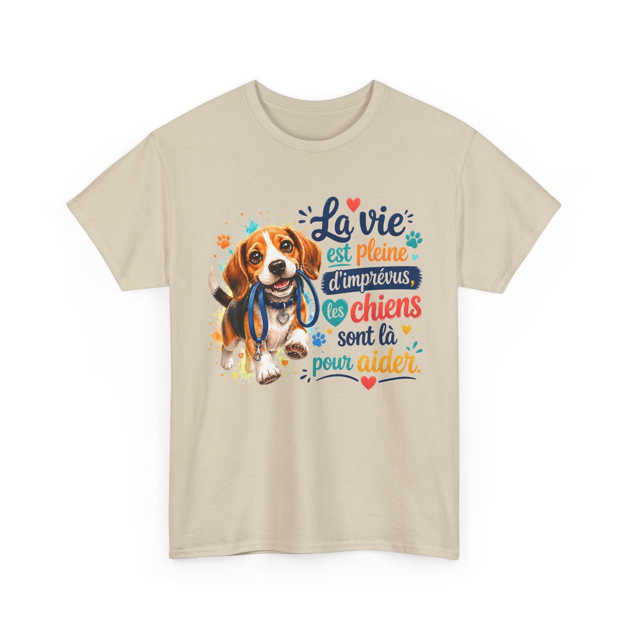 T-Shirt Beagle Humour – La Vie Est Pleine d’Imprévus