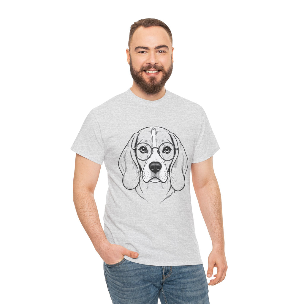 T-Shirt Beagle Humour – Portrait Beagle à Lunettes