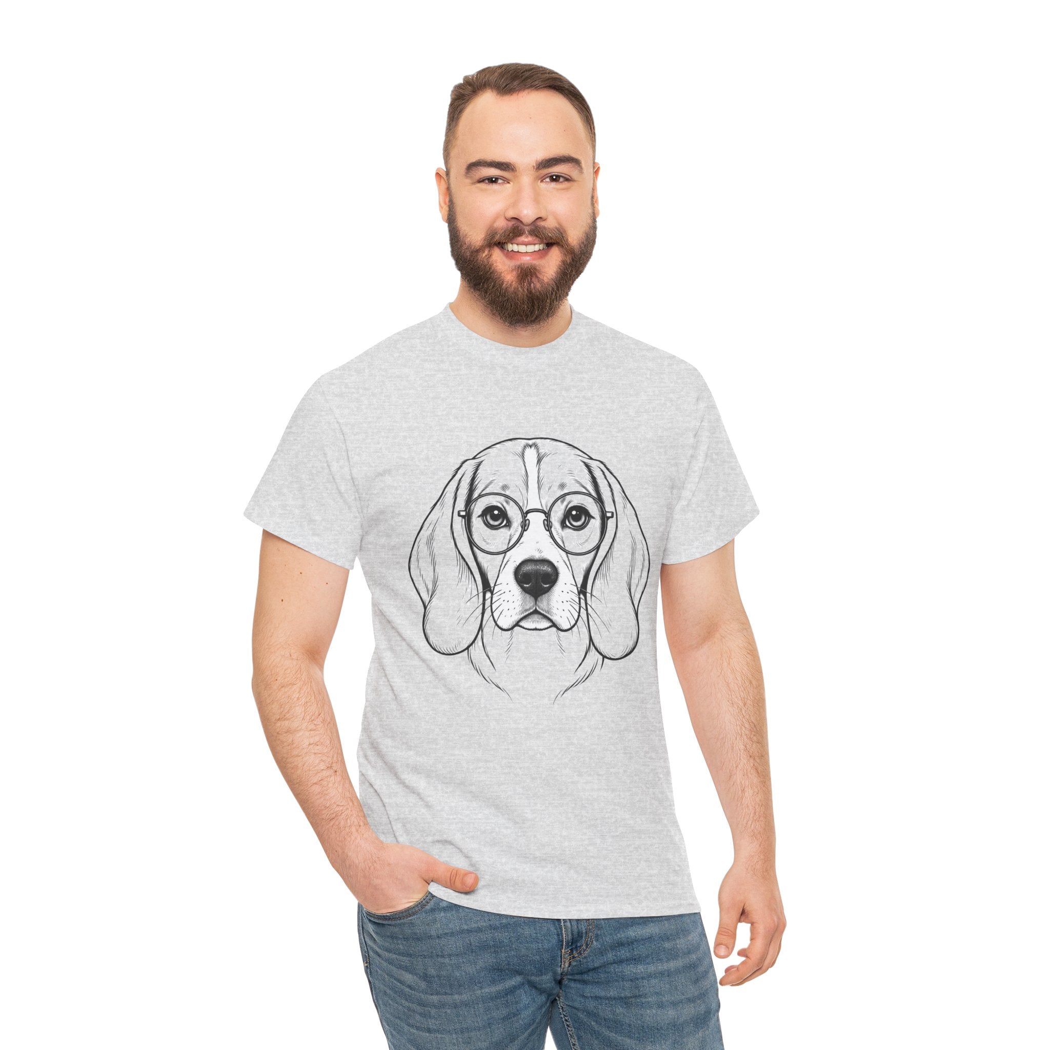 T-Shirt Beagle Humour – Portrait Beagle à Lunettes