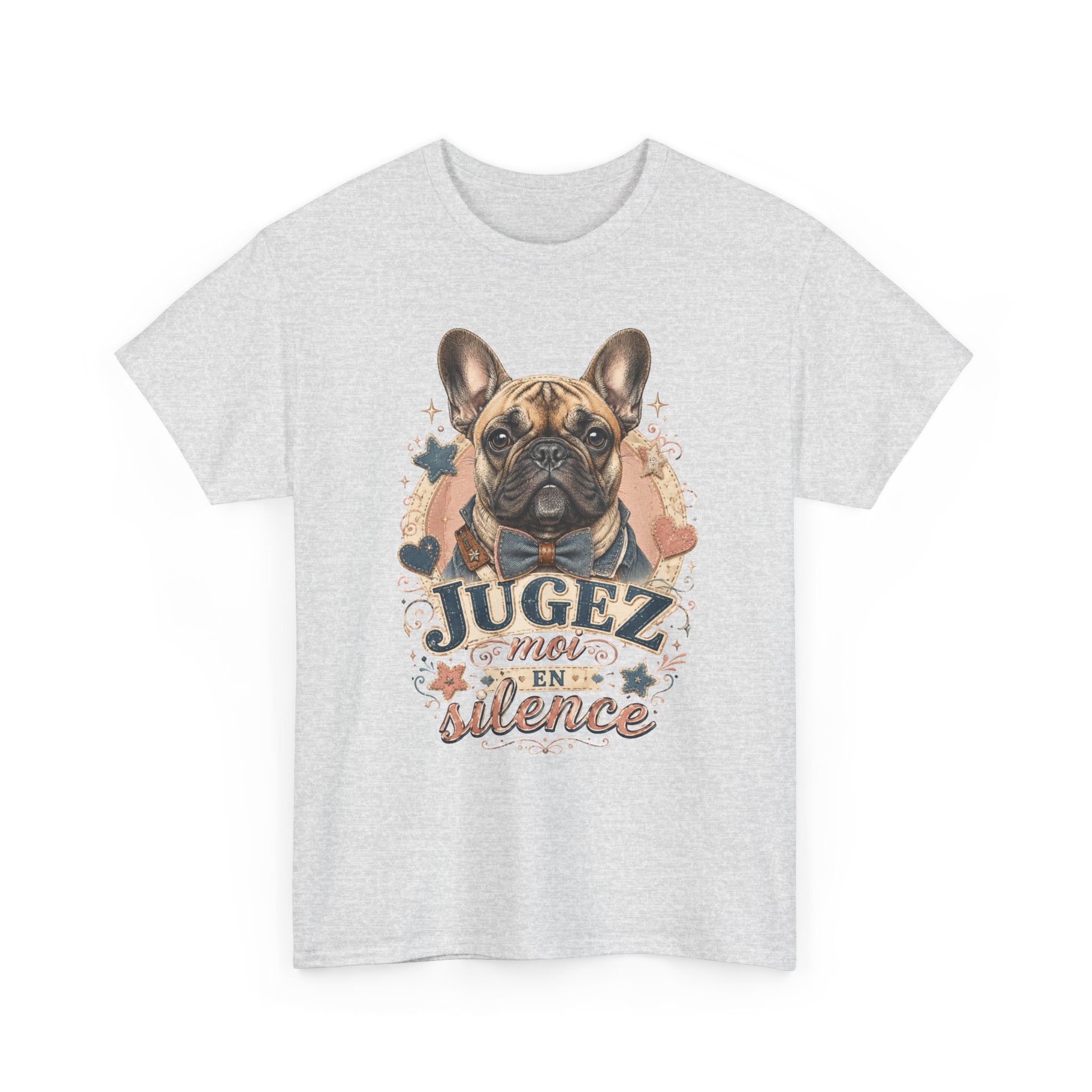 T-Shirt Bouledogue Français Humour – Jugez-Moi En Silence