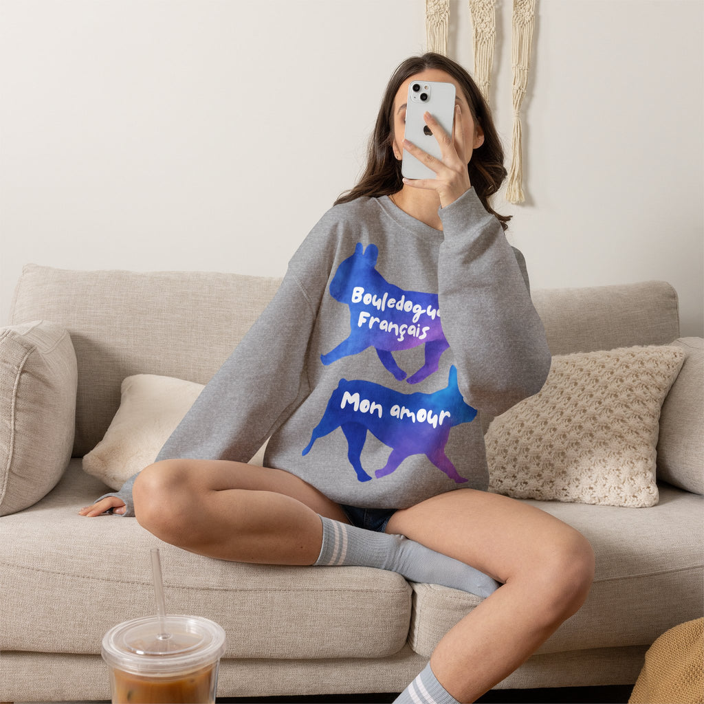 Sweatshirt Bouledogue Français – Bouledogue Français Mon Amour