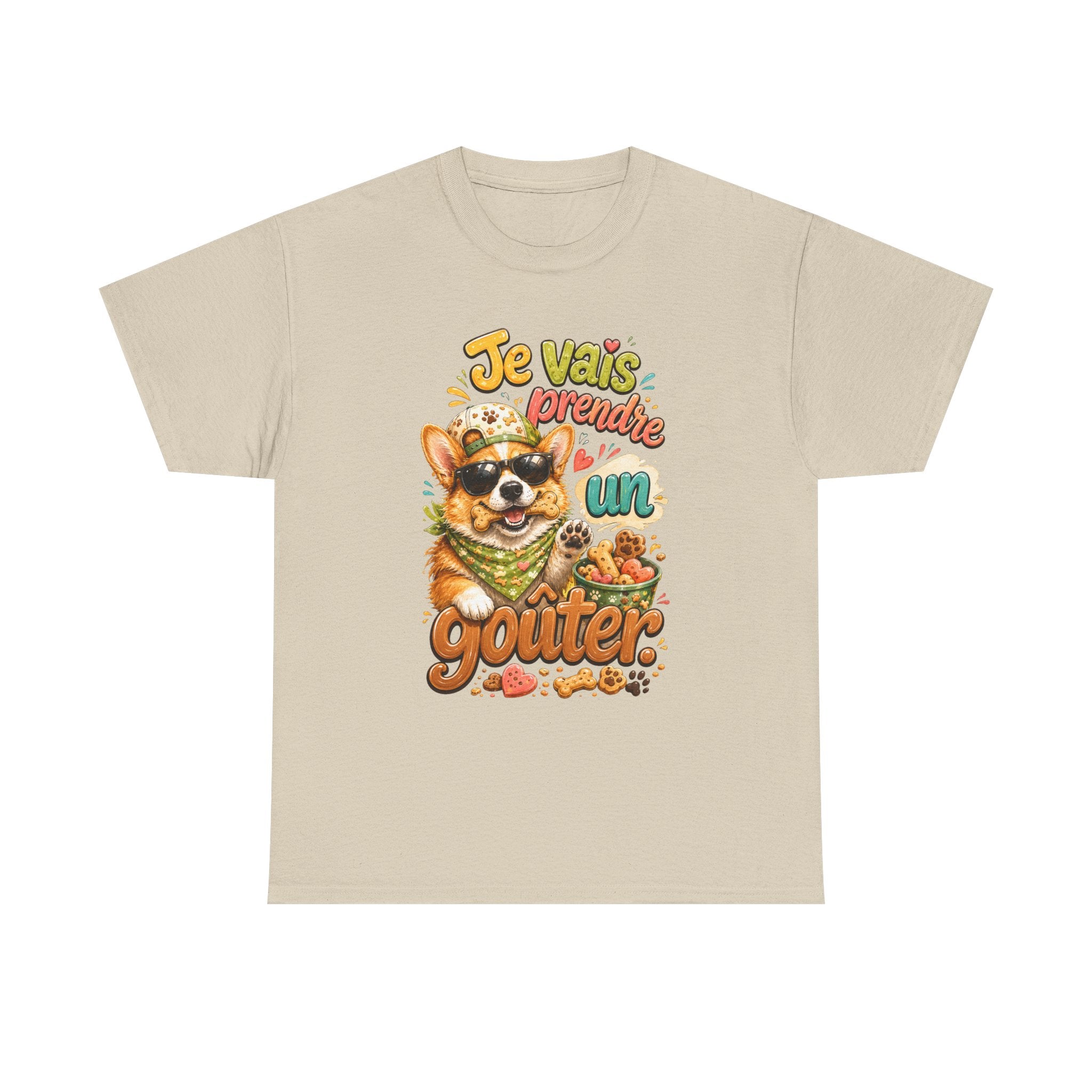Corgi Snack Je vais prendre un goûter Cute French Dog Graphic T-Shirt