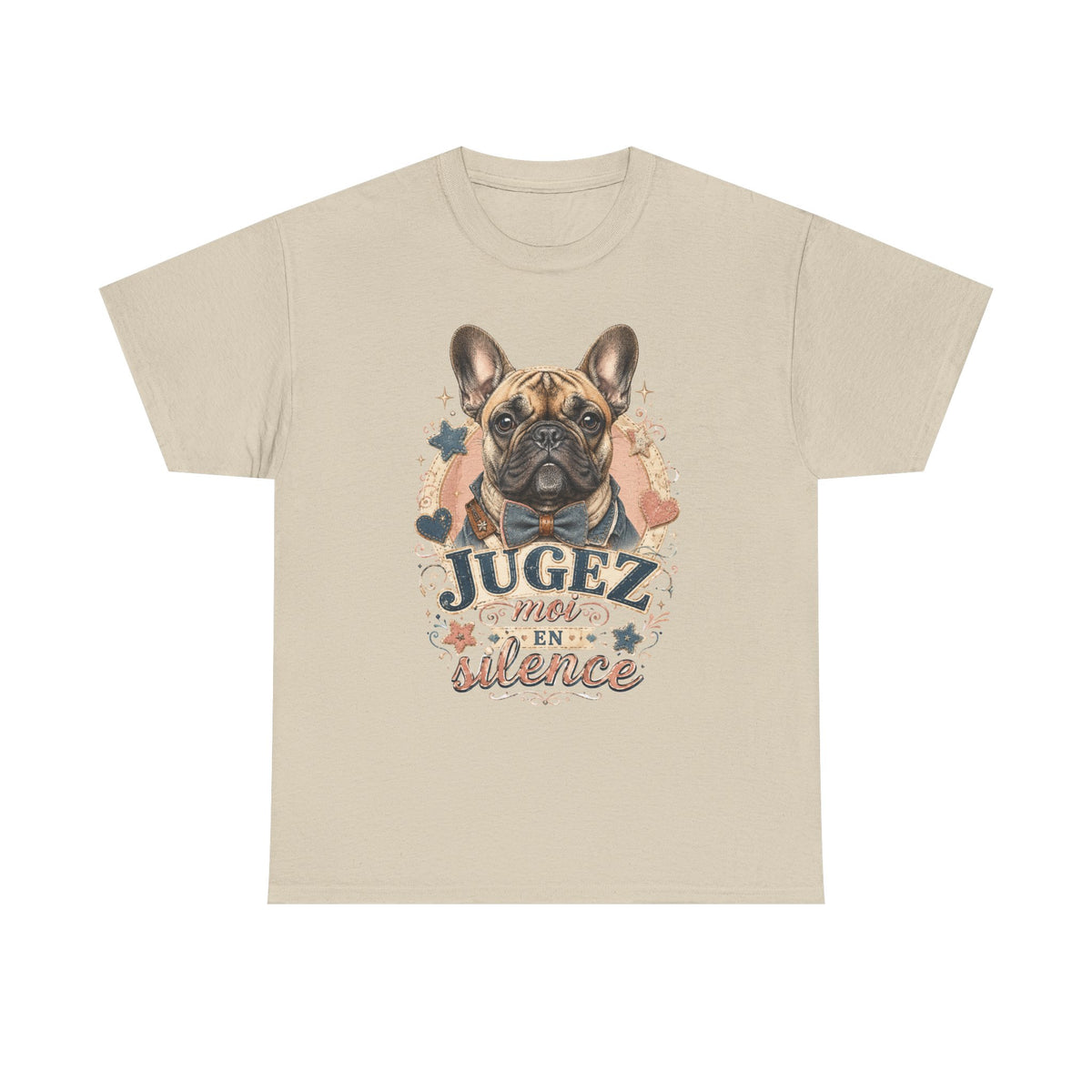 T-Shirt Bouledogue Français Humour – Jugez-Moi En Silence