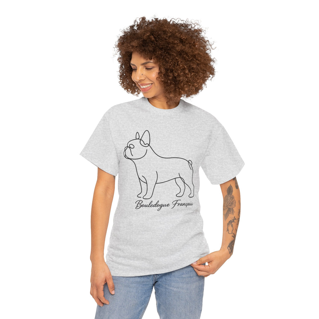 T-Shirt Bouledogue Français – Illustration Trait Recto Verso