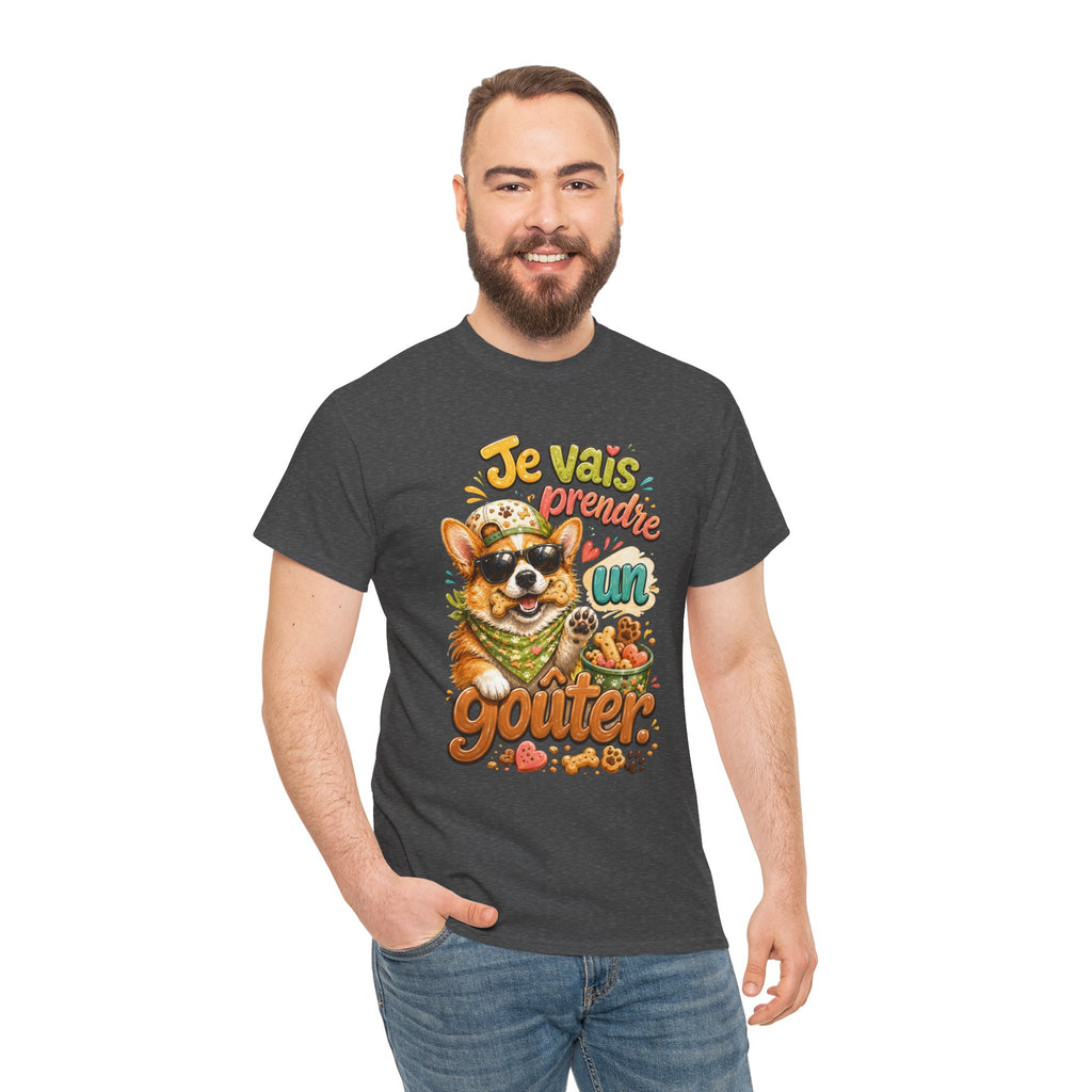 Corgi Snack Je vais prendre un goûter Cute French Dog Graphic T-Shirt