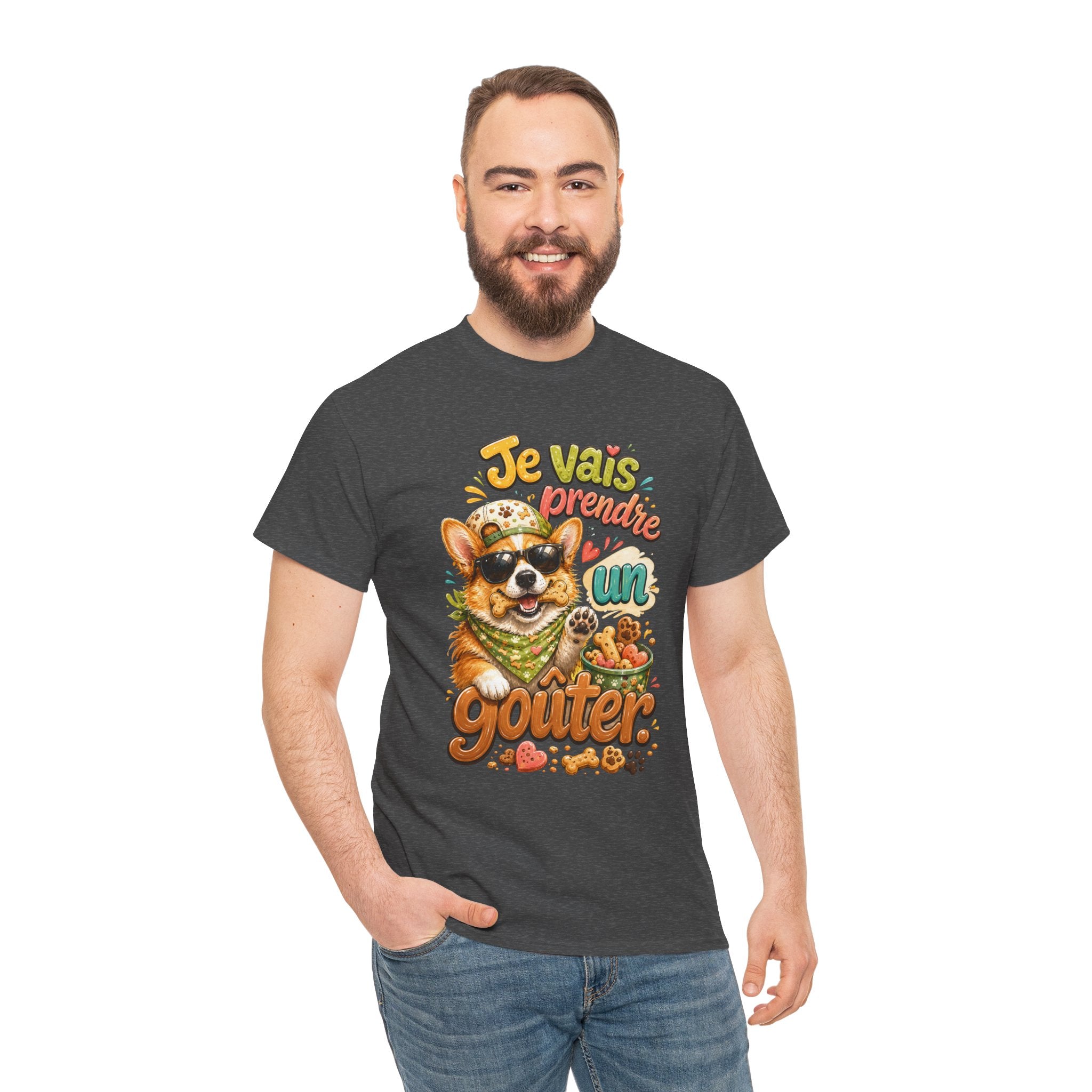 Corgi Snack Je vais prendre un goûter Cute French Dog Graphic T-Shirt