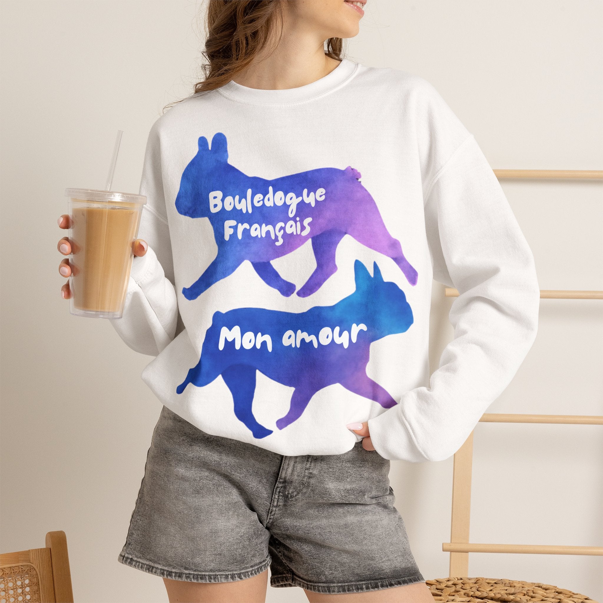 Sweatshirt Bouledogue Français – Bouledogue Français Mon Amour