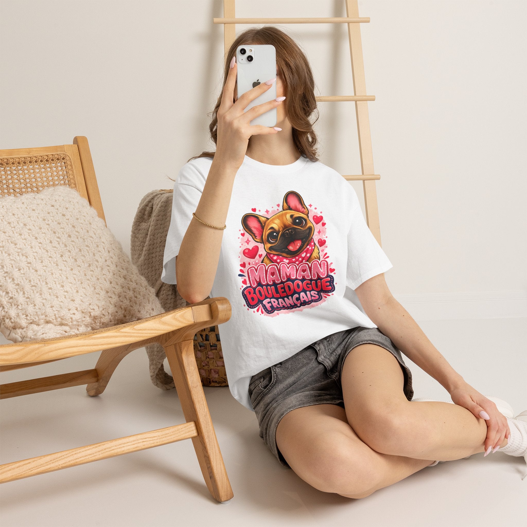 T-Shirt Femme Bouledogue Français – Maman Frenchie Cadeau