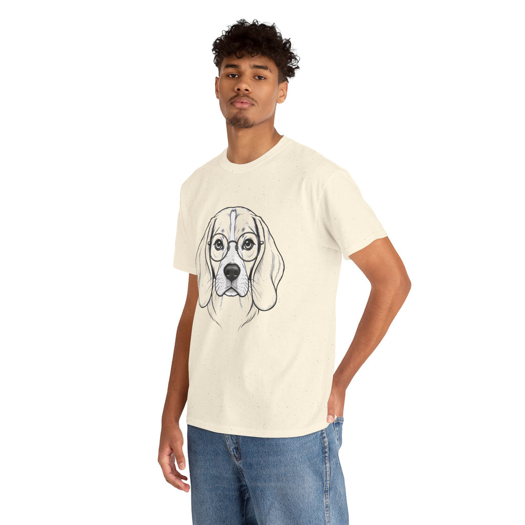 T-Shirt Beagle Humour – Portrait Beagle à Lunettes