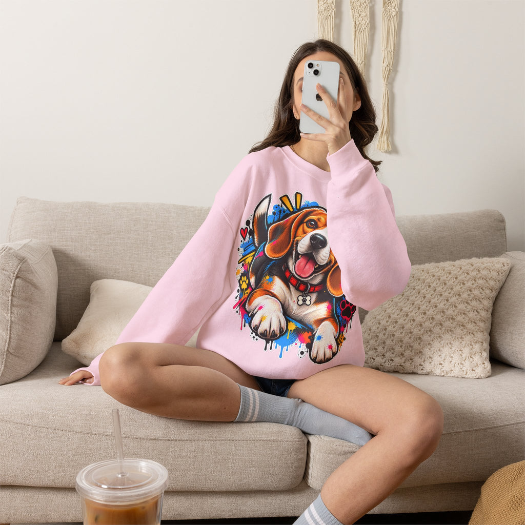 Sweatshirt Beagle – Beagle Coloré Graffiti