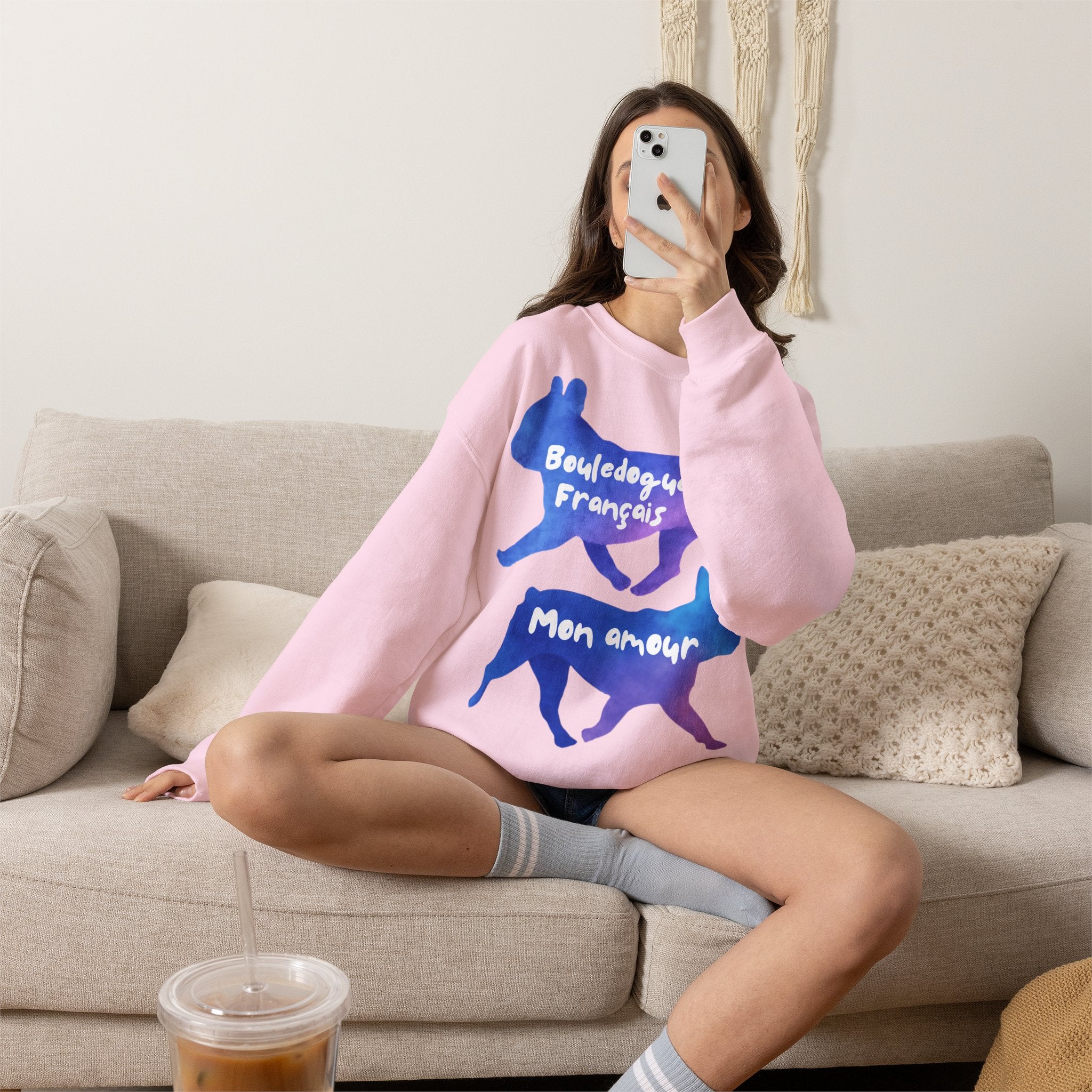 Sweatshirt Bouledogue Français – Bouledogue Français Mon Amour