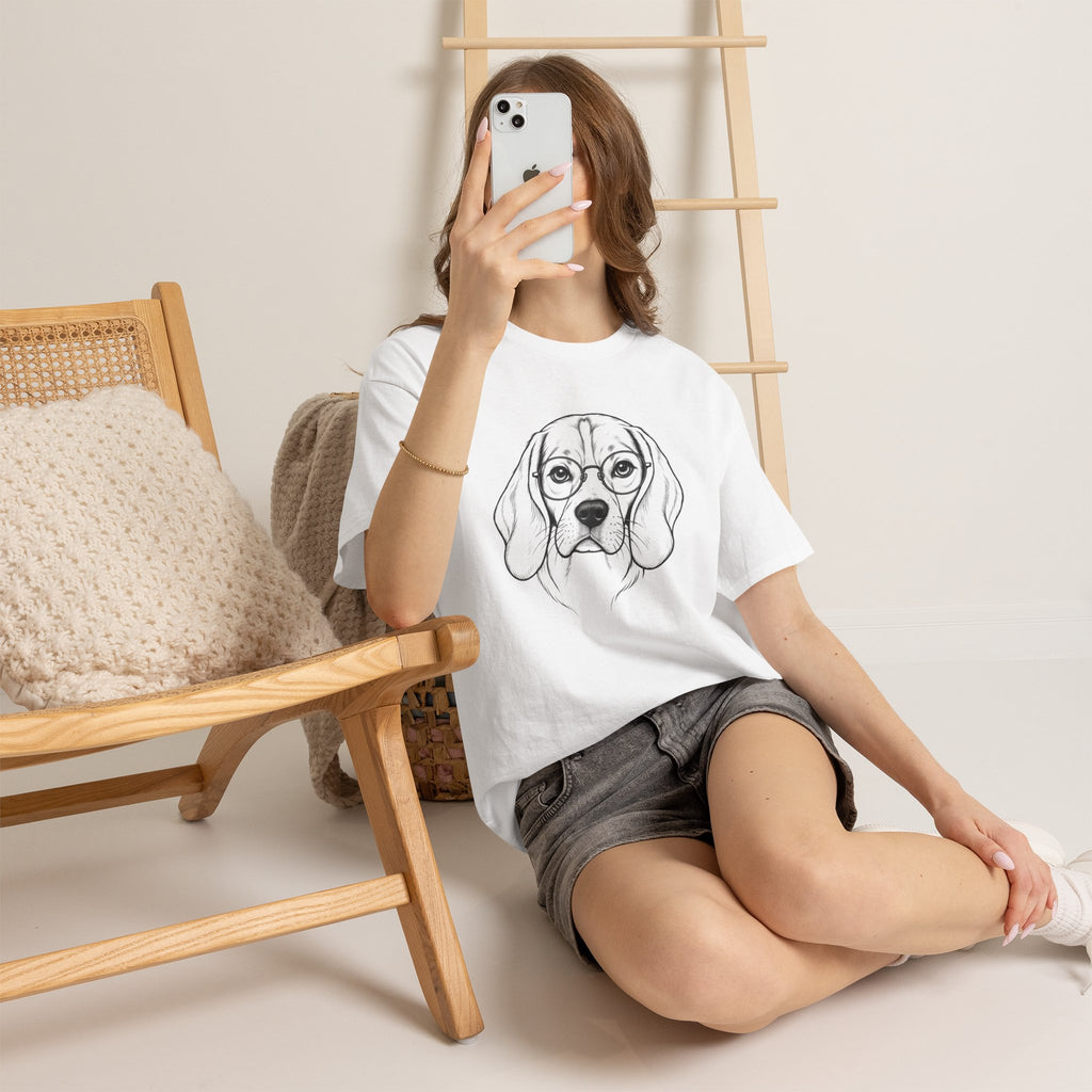 T-Shirt Beagle Humour – Portrait Beagle à Lunettes
