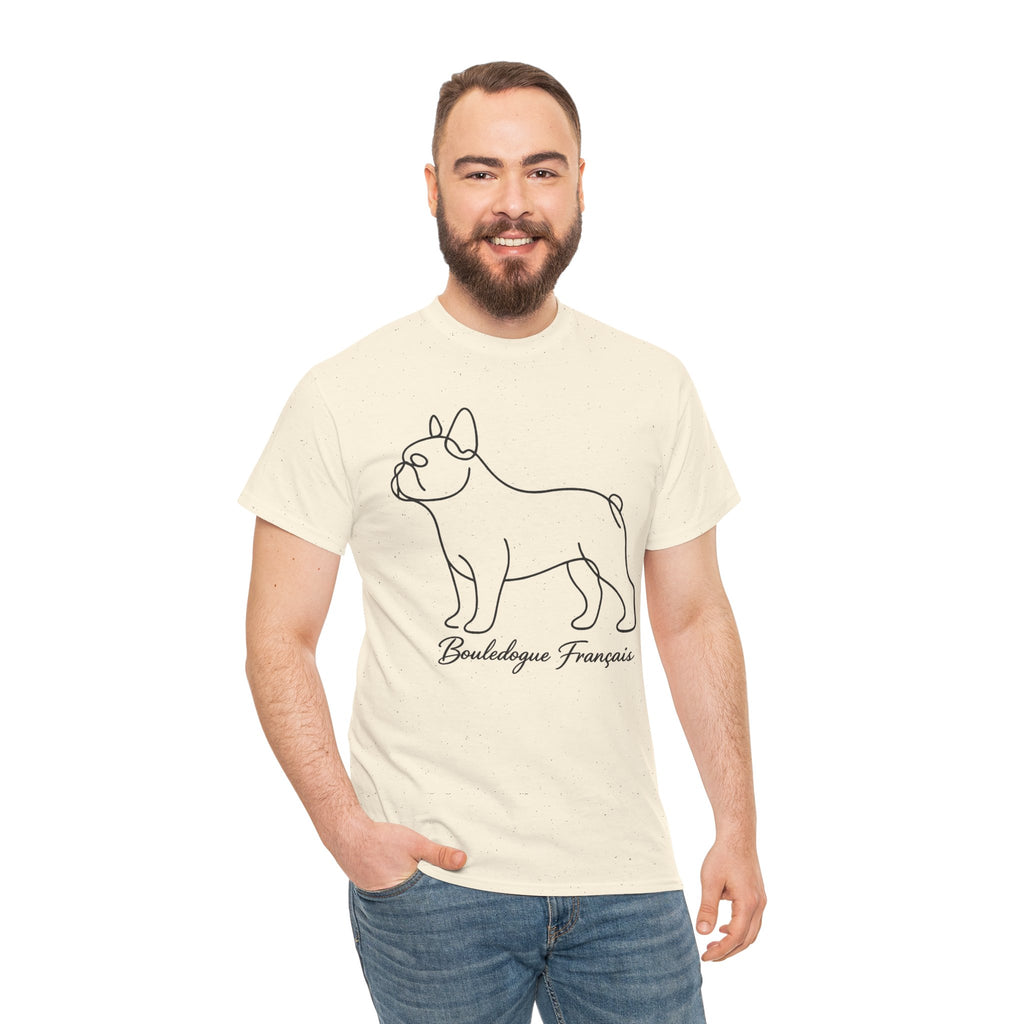T-Shirt Bouledogue Français – Illustration Trait Recto Verso